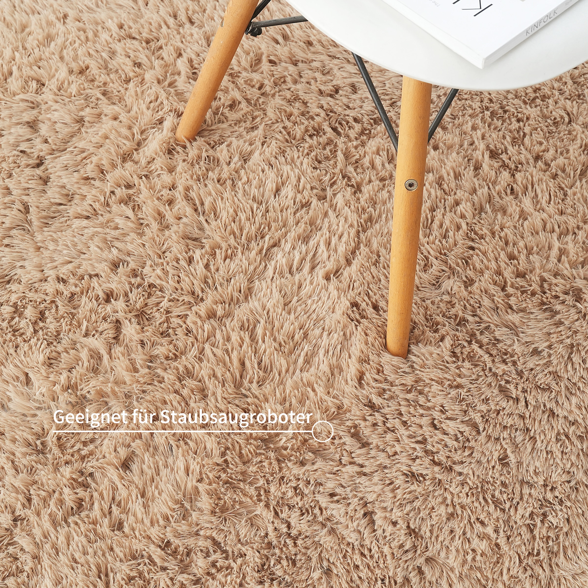 GOODproduct Hochflor-Teppich »Leava, besonders weich und kuschelig, leichter Glanz« rechteckig 37 mm Höhe uni, Mikrofaser Teppiche, Plüsch, Wohnzimmer, Schlafzimmer, Esszimmer