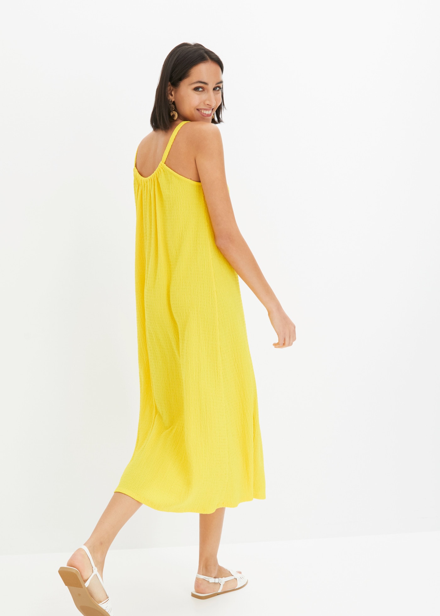 bonprix Robe en jersey lässige Passform, ohne Ärmel, Trägerkleid-Design