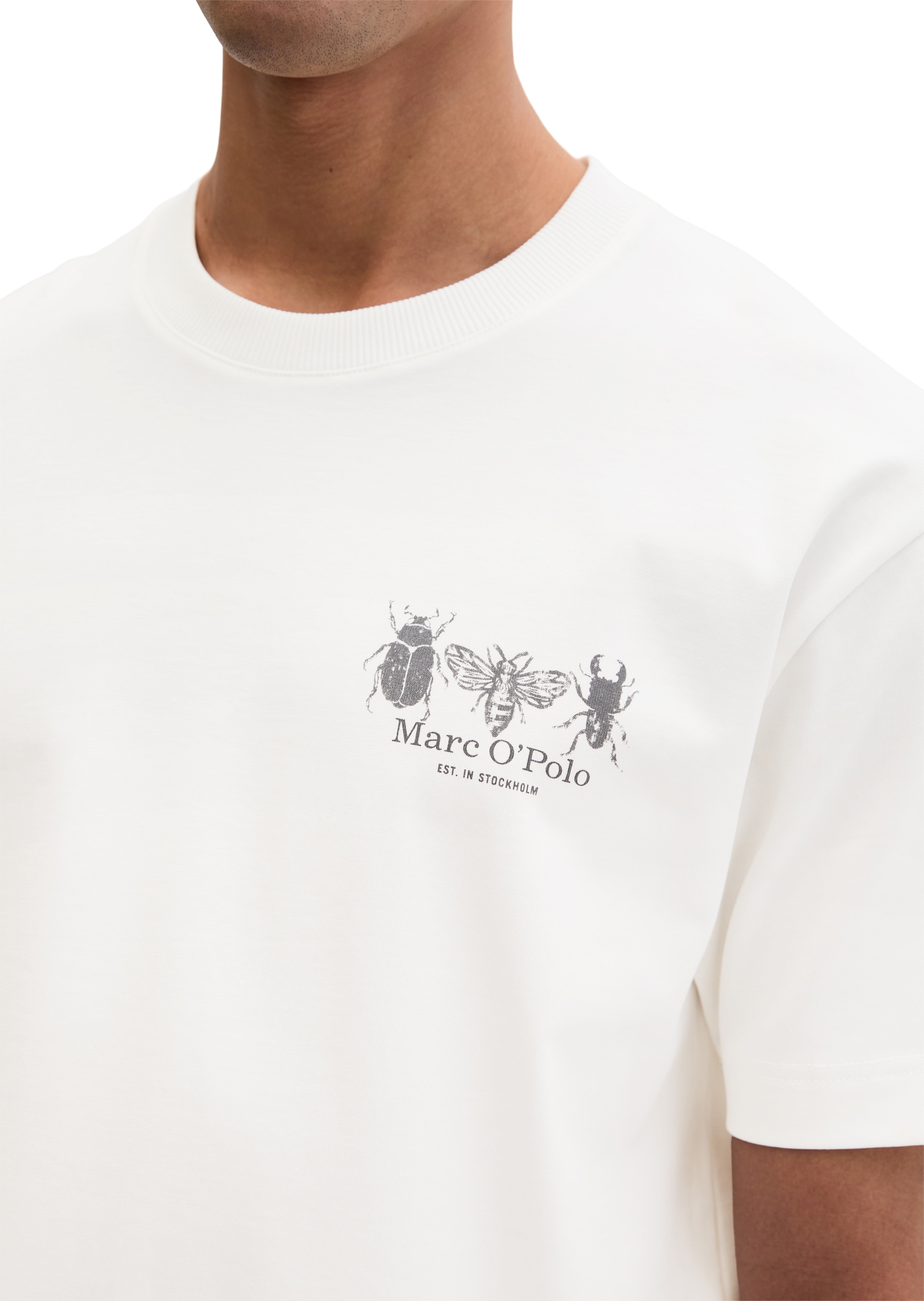 Marc O'Polo T-shirt coupe loose fit avec imprimés d'insectes des deux côtés