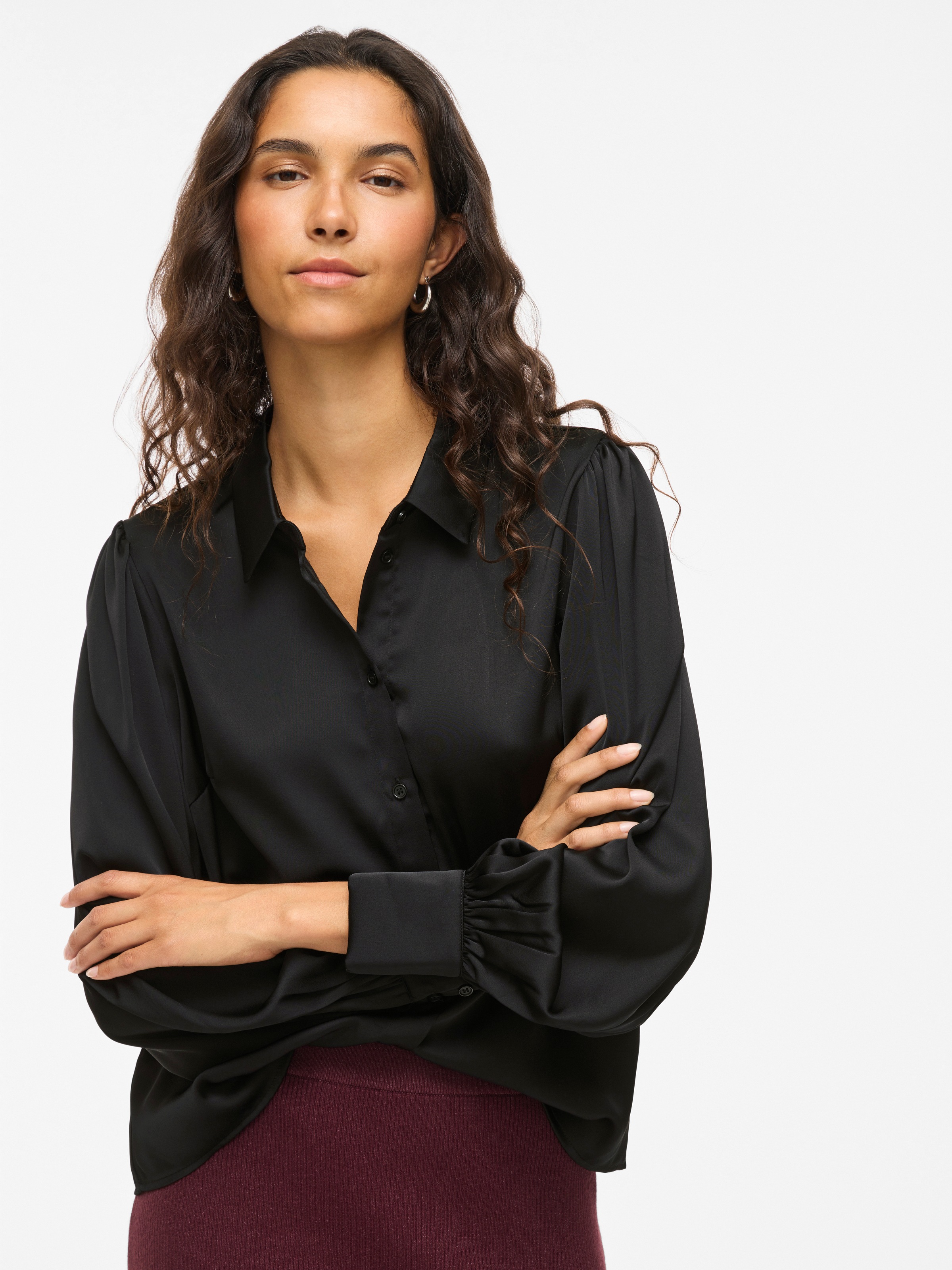 Vila Langarmbluse »VIENNA RAVENNA L/S BALLOON SHIRT - NOOS«