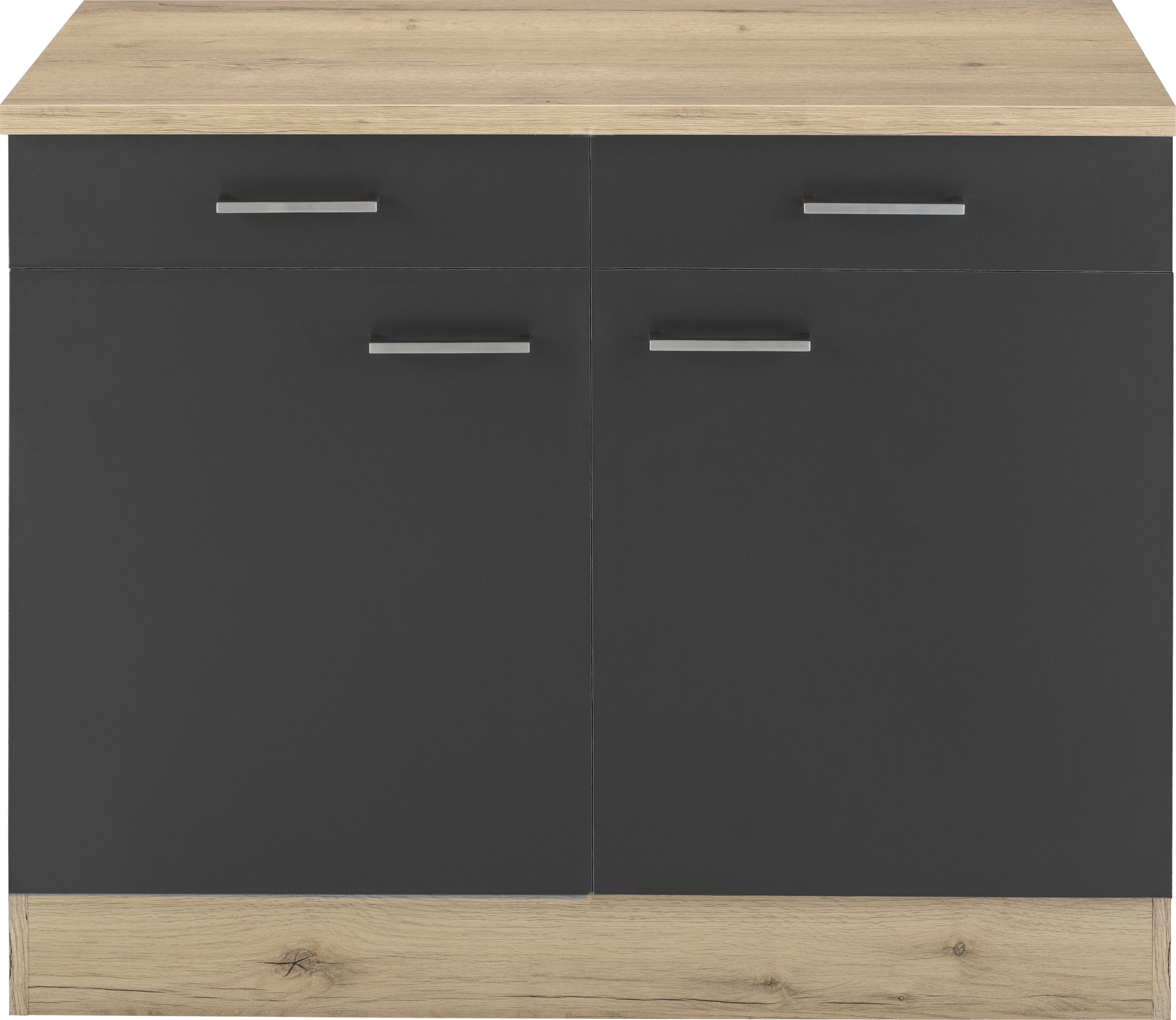 OPTIFIT Armoire basse »Iver« Breite 100 cm, 2 Türen und 2 Schubkästen, mit 38 mm Arbeitsplatte