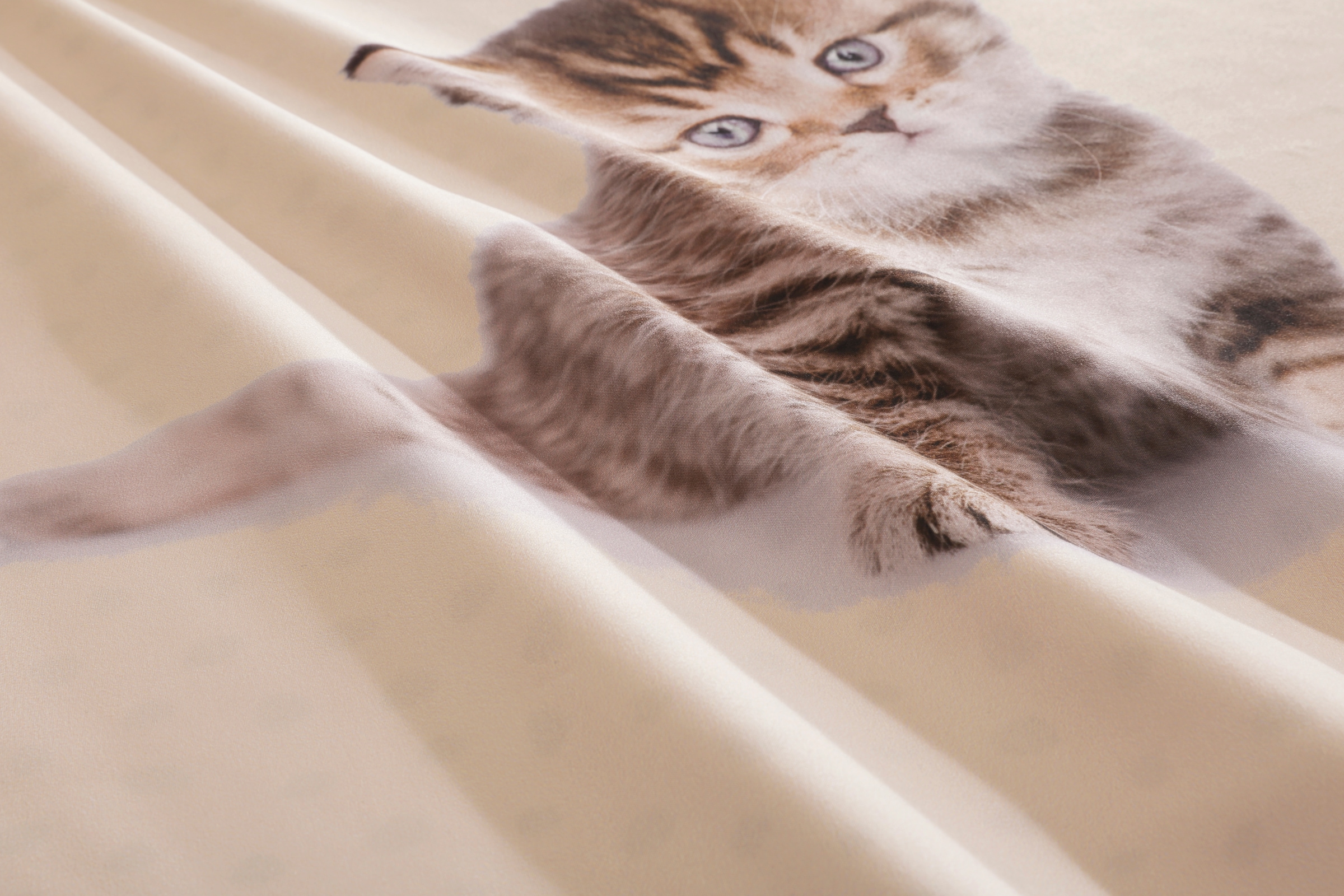 my home Bettwäsche »Lyki« 2 Stk. tlg. ab Grösse 135x200 cm, 100% Polyester, Katze, Pferd, Löwe, Pinguin