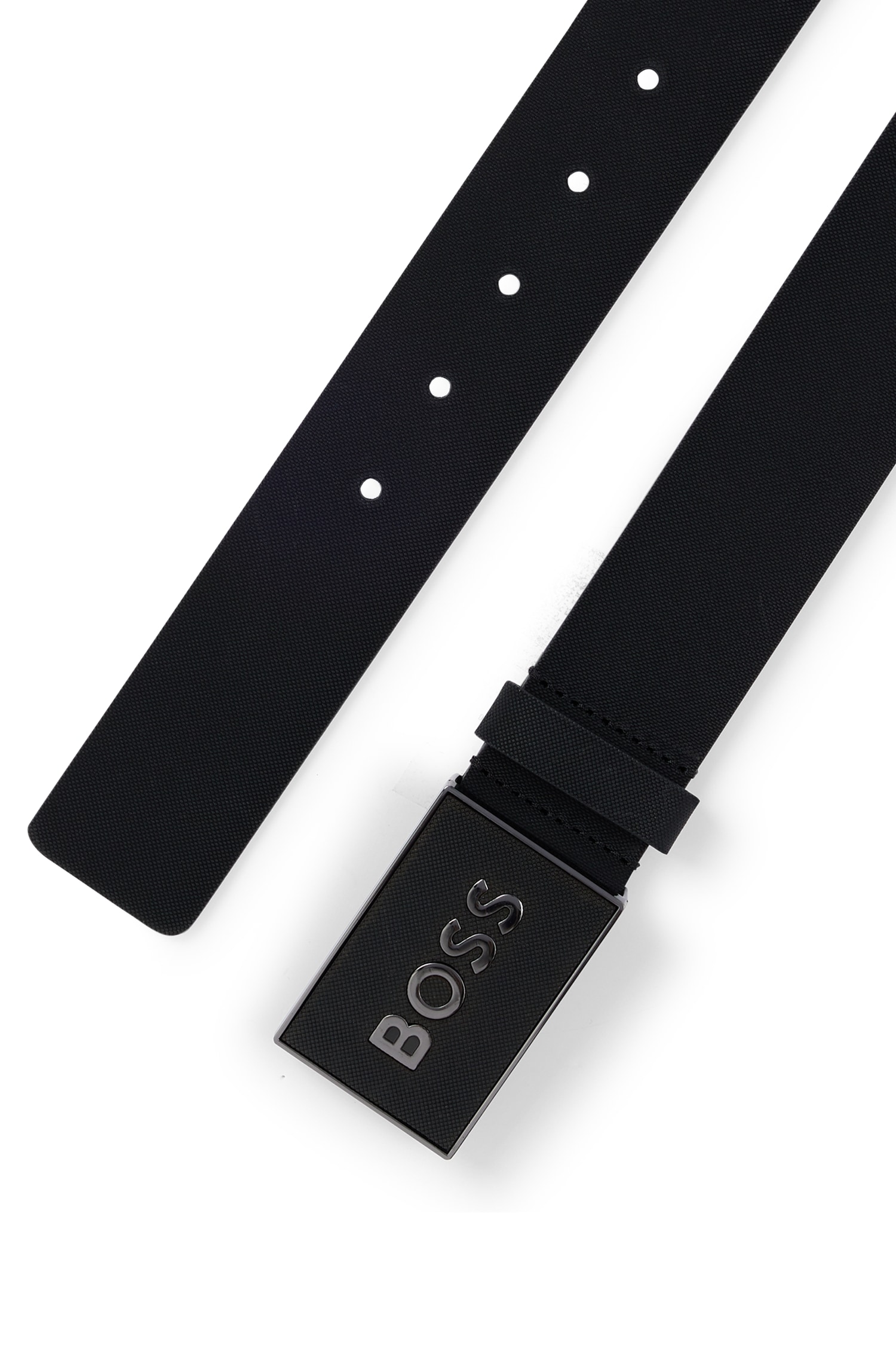 BOSS Ceinture en cuir »Boss Icon-S1 Sz40« mit grossem BOSS Schriftzug auf der Schnalle