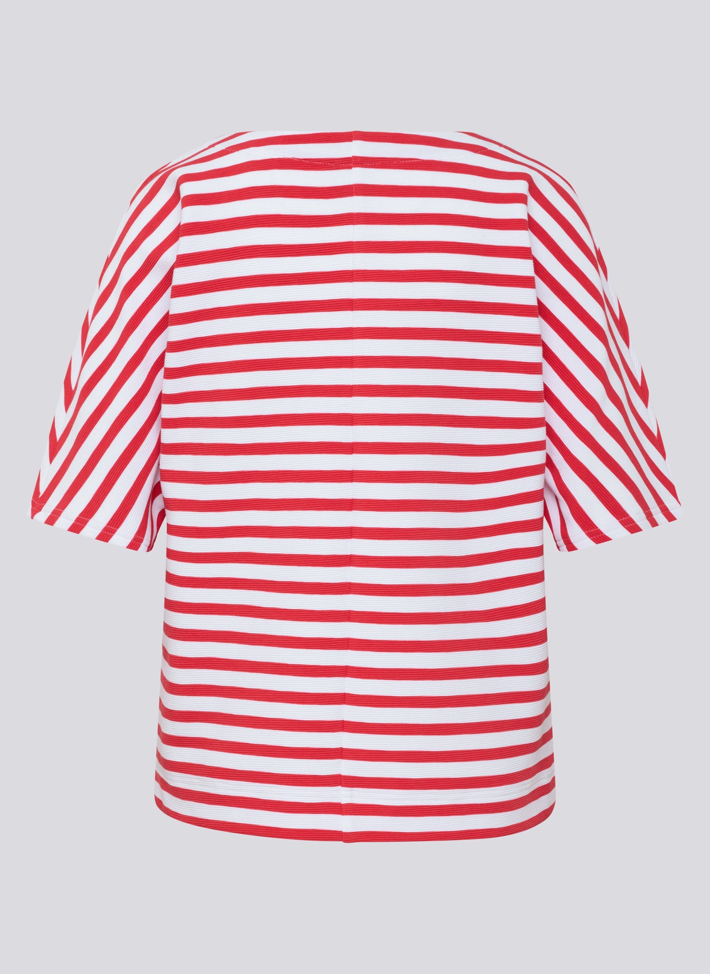 Rabe Shirt à col rond im Streifen-Look und mit Glitzer-Druck