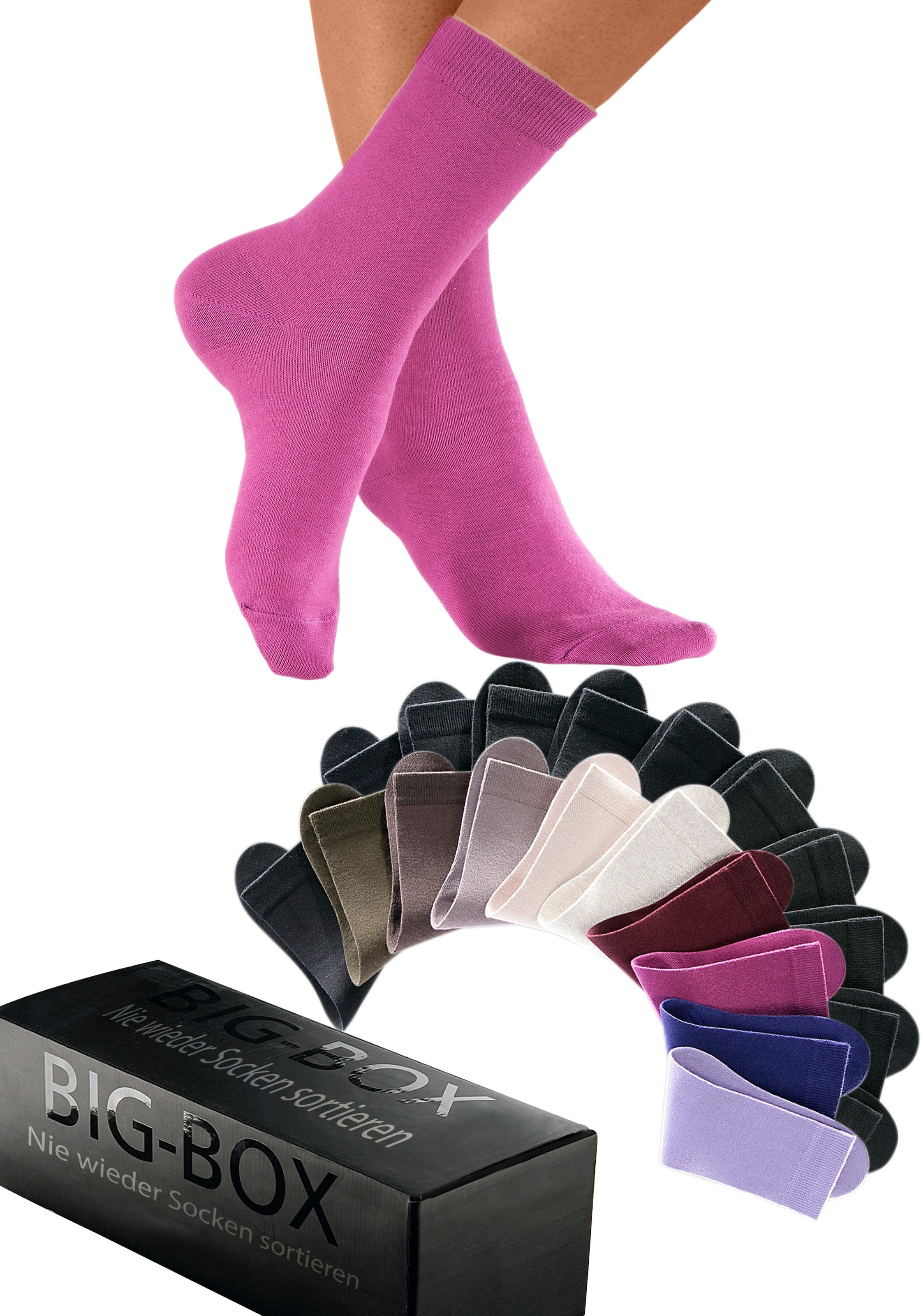 Go in Basicsocken Box, 20 Paar tlg. in der grossen Big-Box