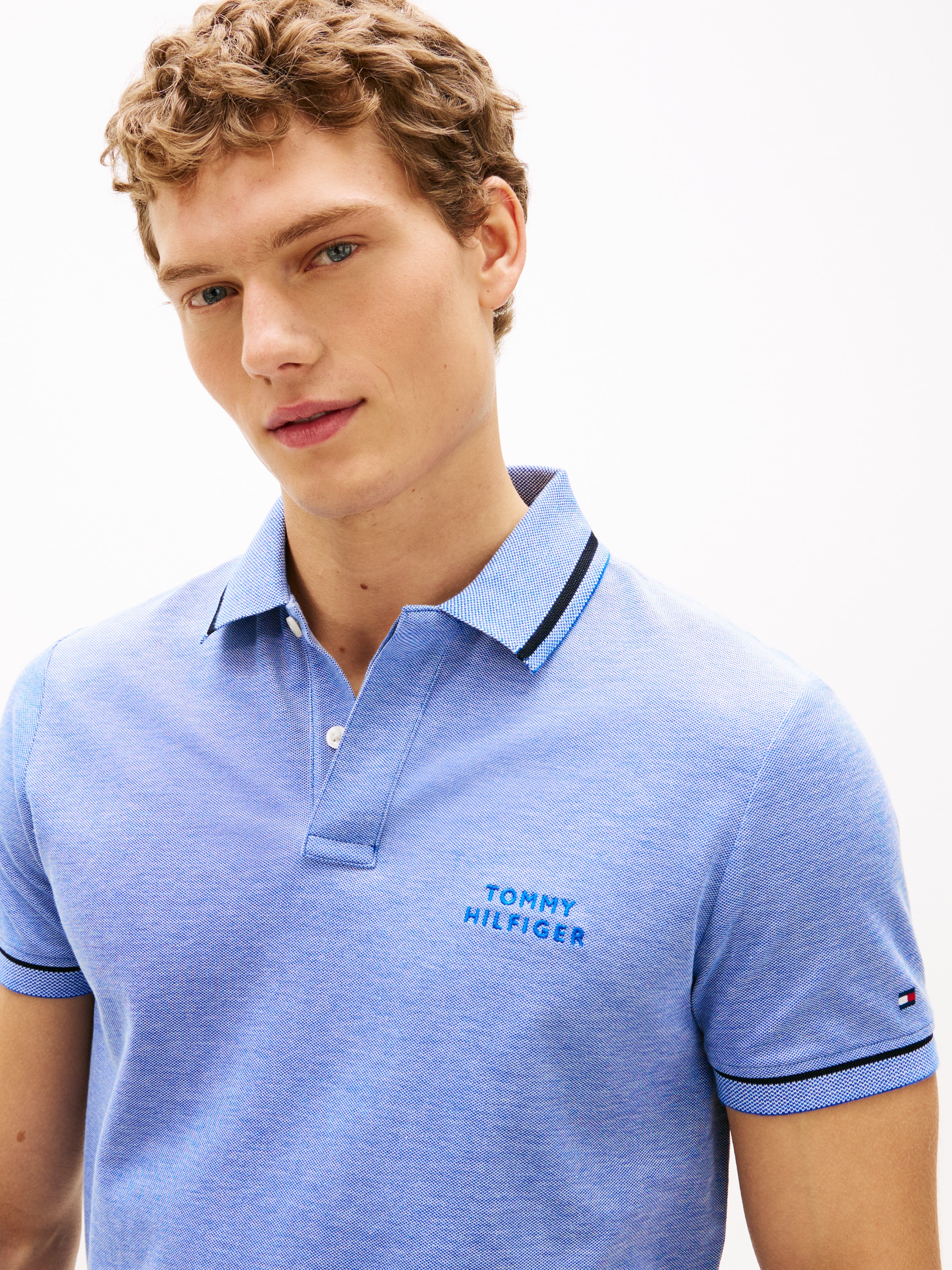 Tommy Hilfiger Polo »OXFORD TWO TONE REGULAR PLACKET« Regular fit mit Polokragen