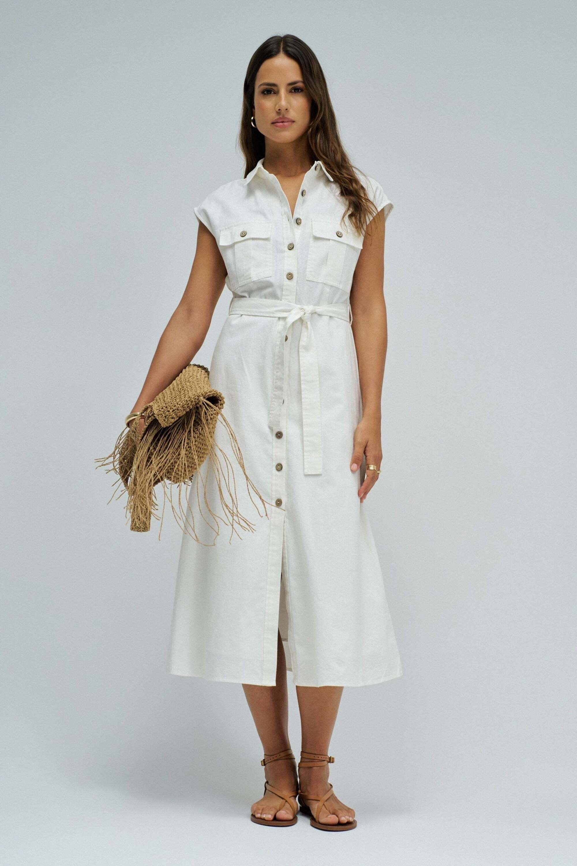 Salsa Midikleid »Salsa Jeans Midikleid Sleeveless Shirt Dress«