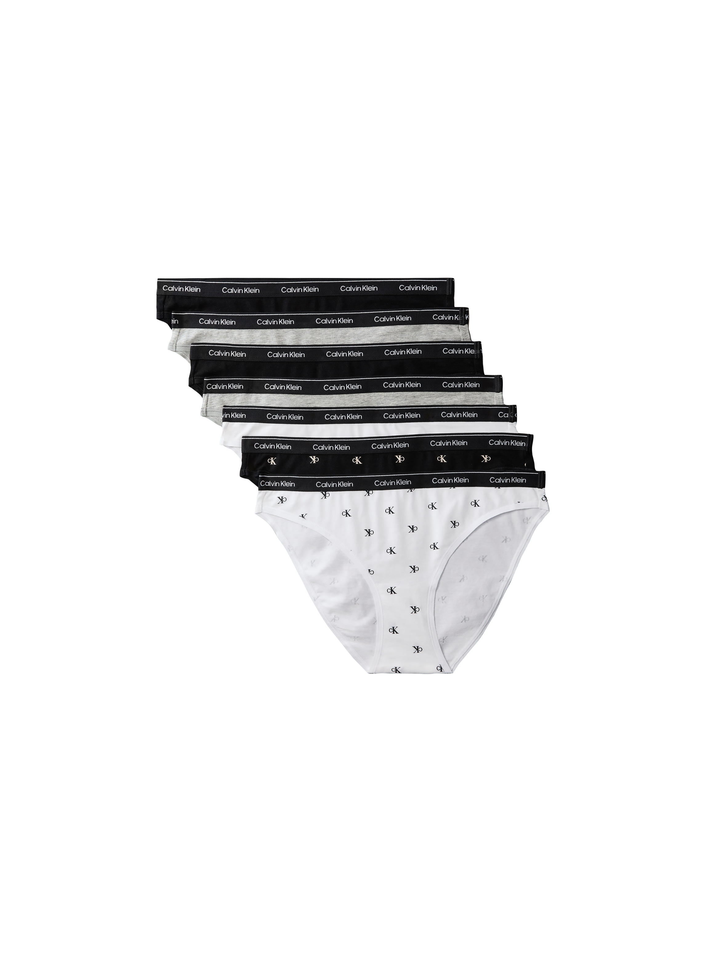 Calvin Klein Underwear Slip de bikini »BIKINI 7PK« Paquet, pack de 7,  coupe ajustée avec ceinture élastique