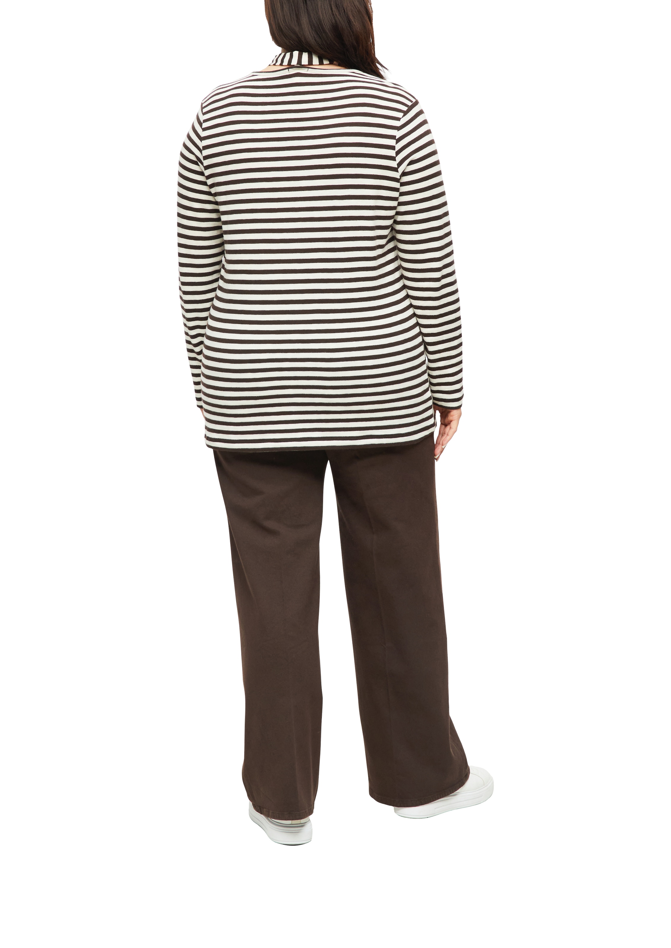 s.Oliver CURVE Longshirt Langarm / Streifen-Muster / Grosse Grössen