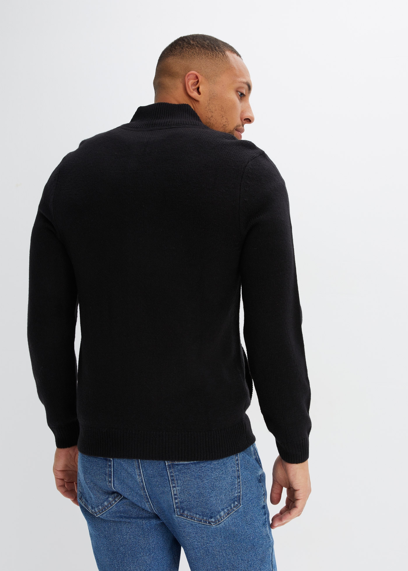 bonprix Veste en tricot »Feinstrickjacke«, mit Stehkragen, Regular Fit
