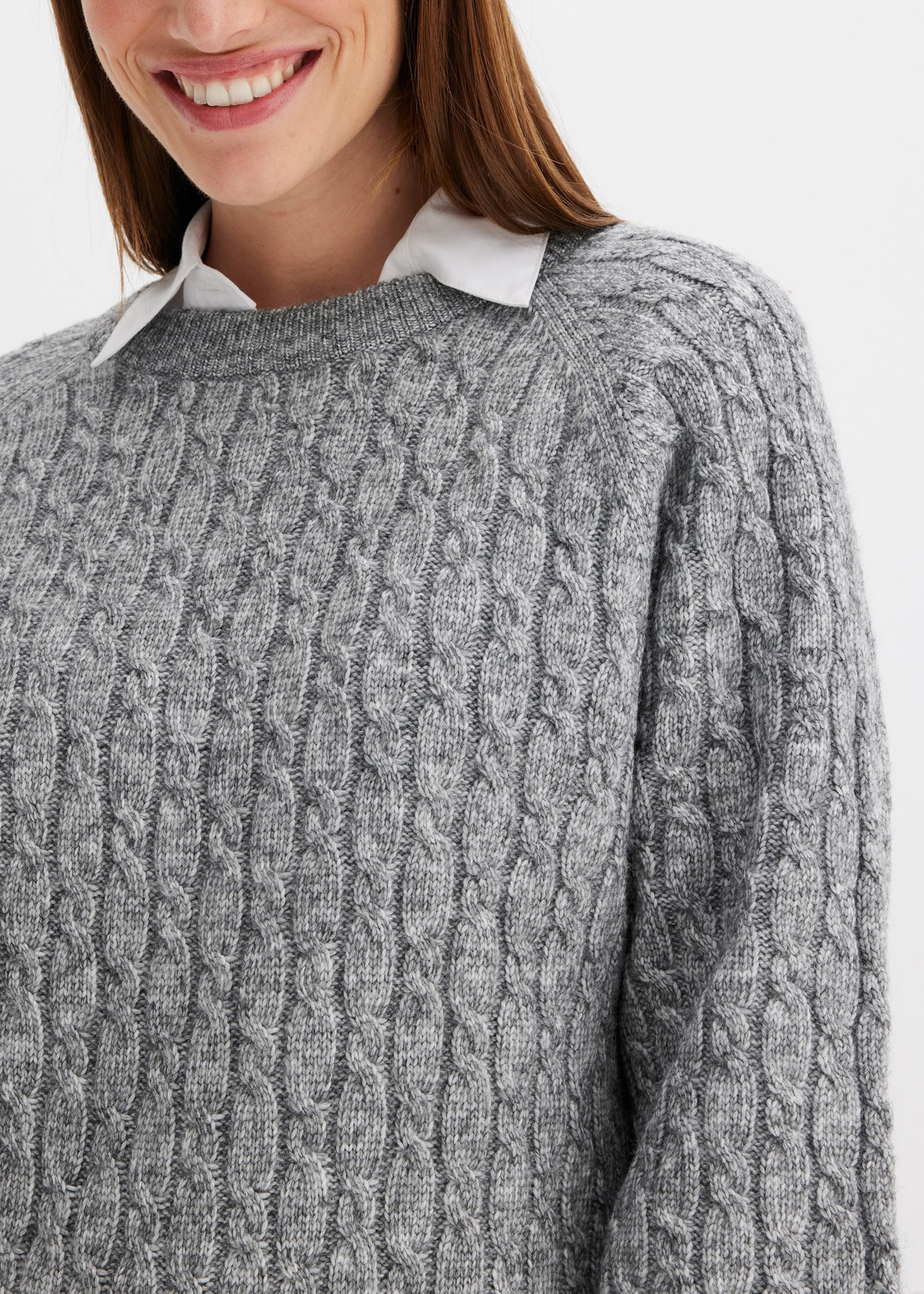 bonprix Strickpullover »Oversize-Pullover mit Zopfmuster« mit Zopfmuster