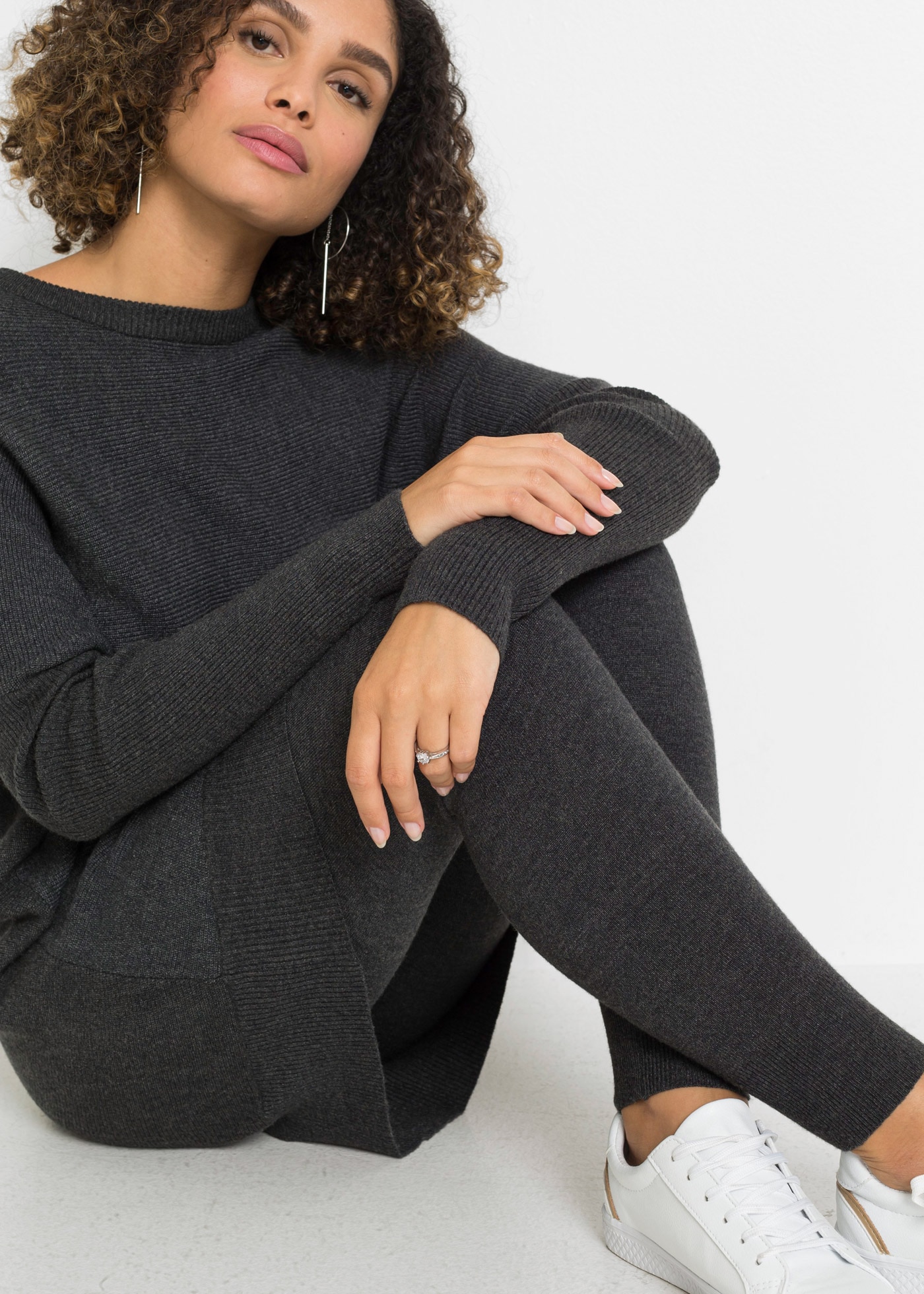 bonprix Pull long Long-Pullover aus Viskose-Mix