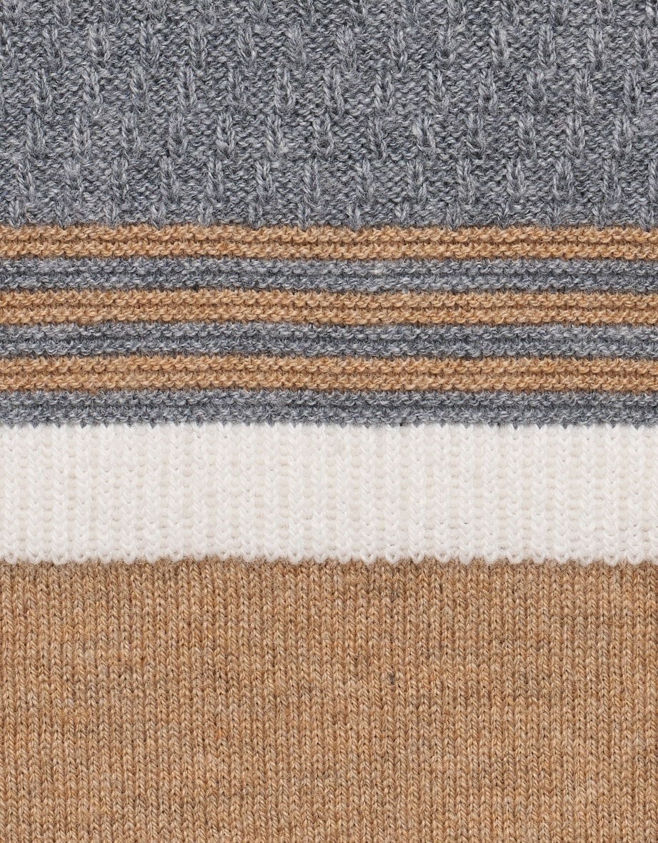 bugatti Rundhalspullover »Regular Fit« gestreift aus Kaschmir-Mix