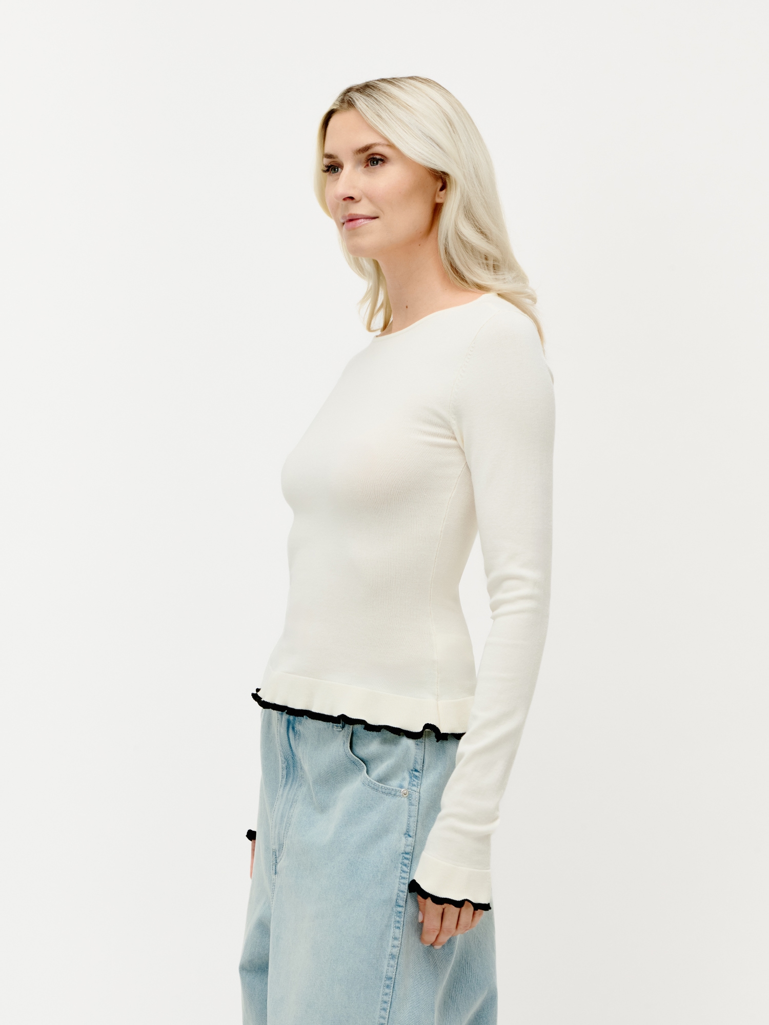 LeGer Pull en tricot »Marlen, LeGer by Lena Gercke« slim fit, mit Wellenkanten