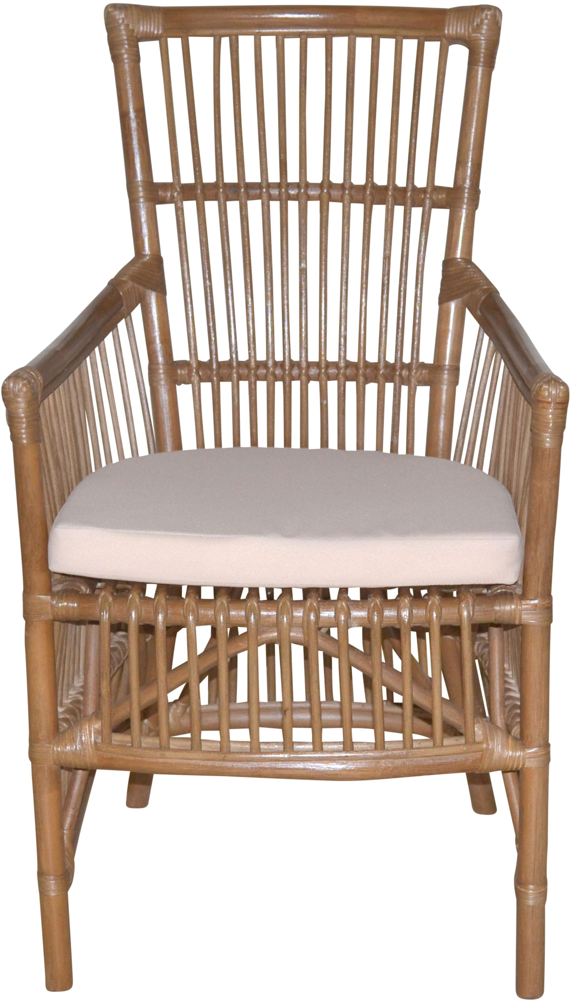 HOFMANN LIVING AND MORE Fauteuil de salle à manger Inklusive Sitzkissen, 1 cuis tlg. Handgeflochten