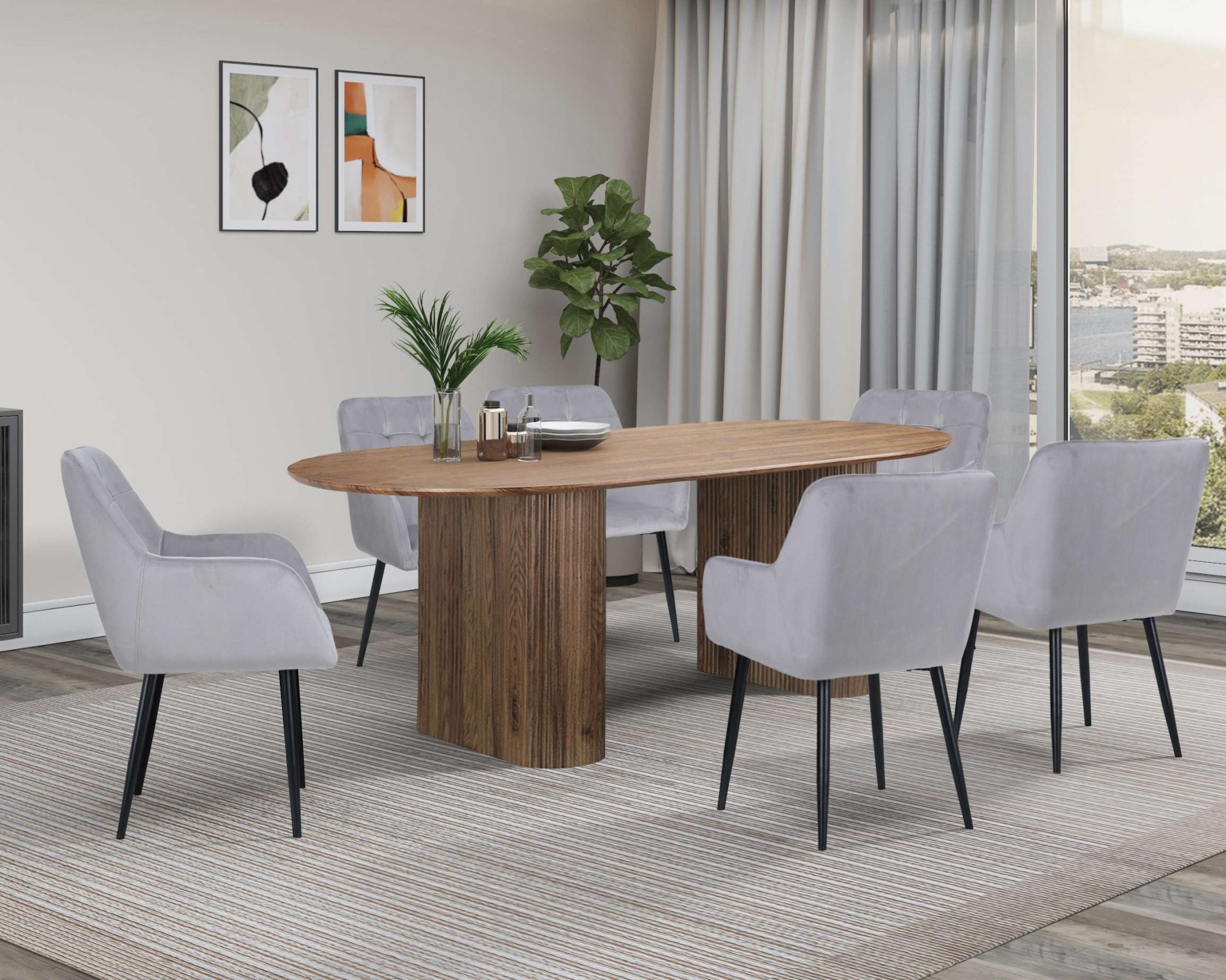 GOODproduct Chaise de salle à manger »Bostony« () 2 cuisgepolsterte Rückenlehne, Armlehne und Sitzfläche, Sitzhöhe 49 cm