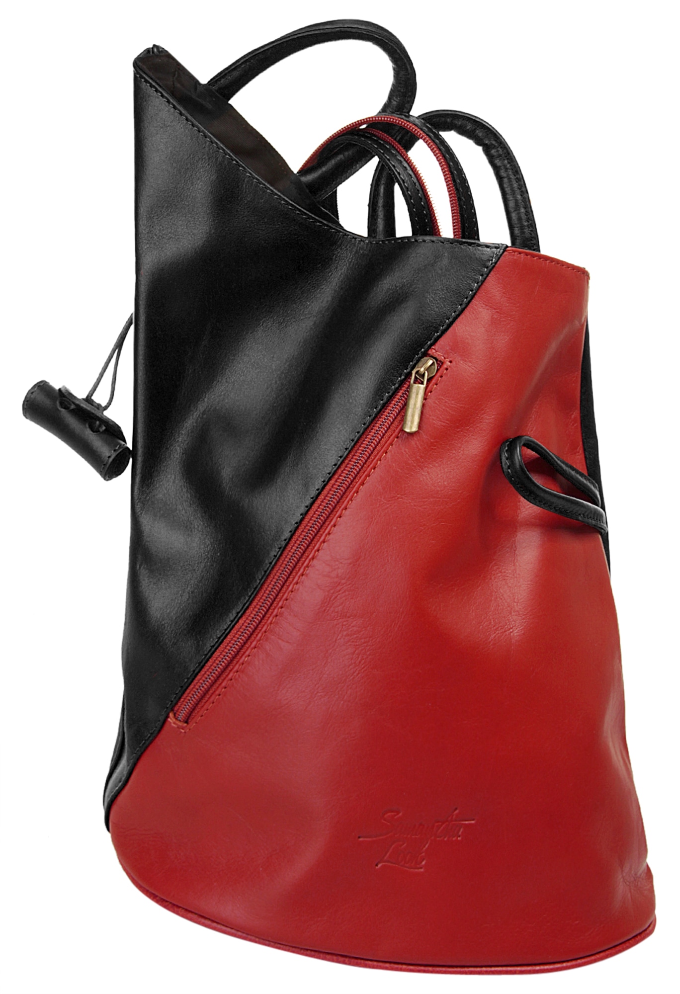Samantha Look Cityrucksack echt Leder, Made in Italy