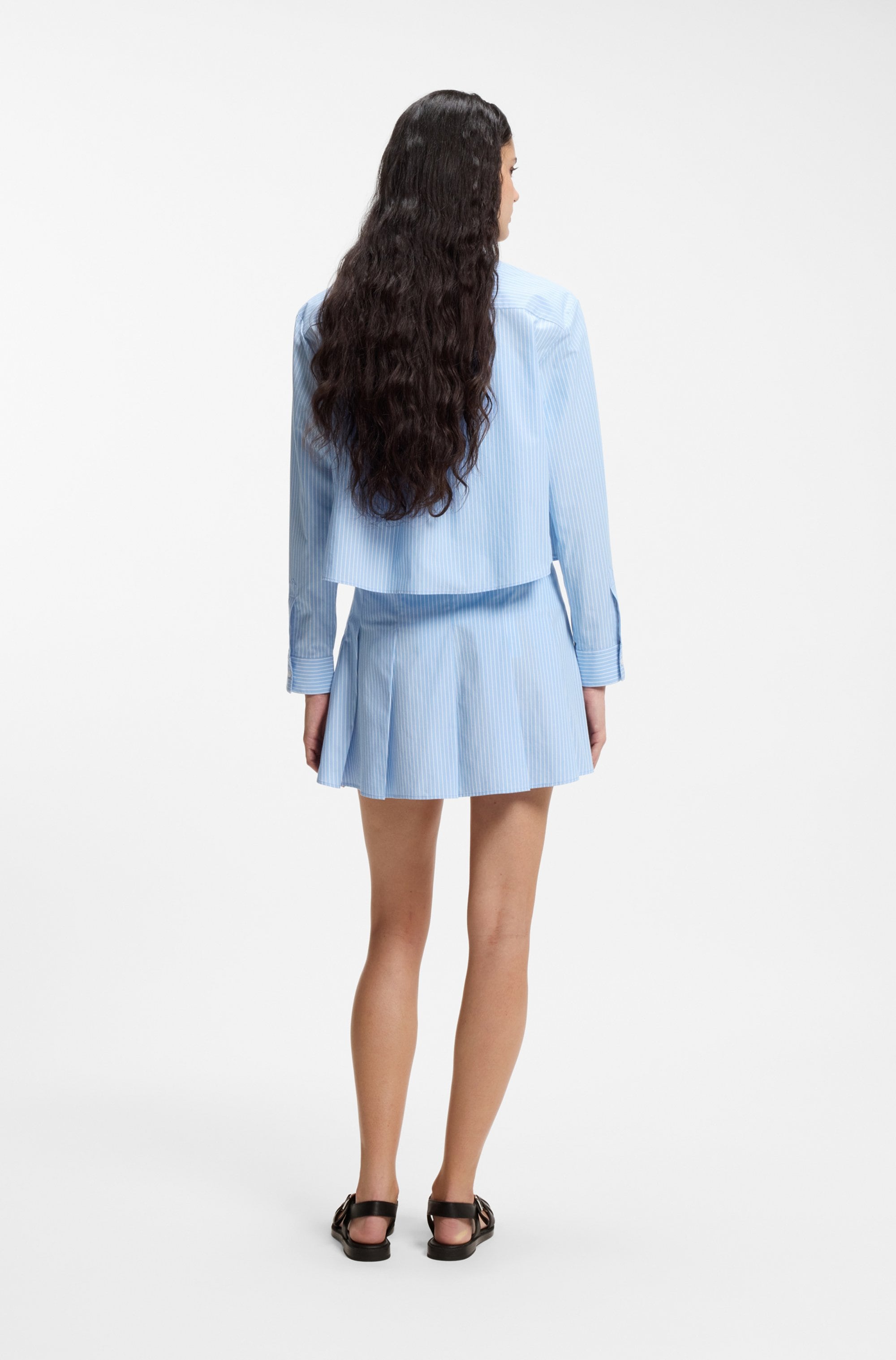 HUGO Blouse chemise »Epic« en popeline de coton, coupe décontractée