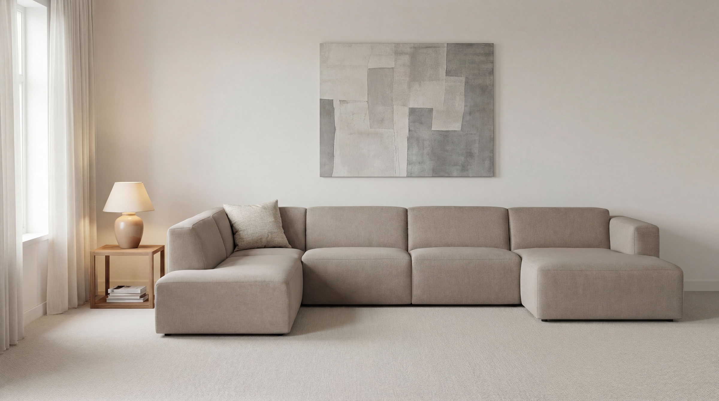 GOODproduct Wohnlandschaft »Kelani« mit dekorativer Knopfsteppung an den Armlehnen