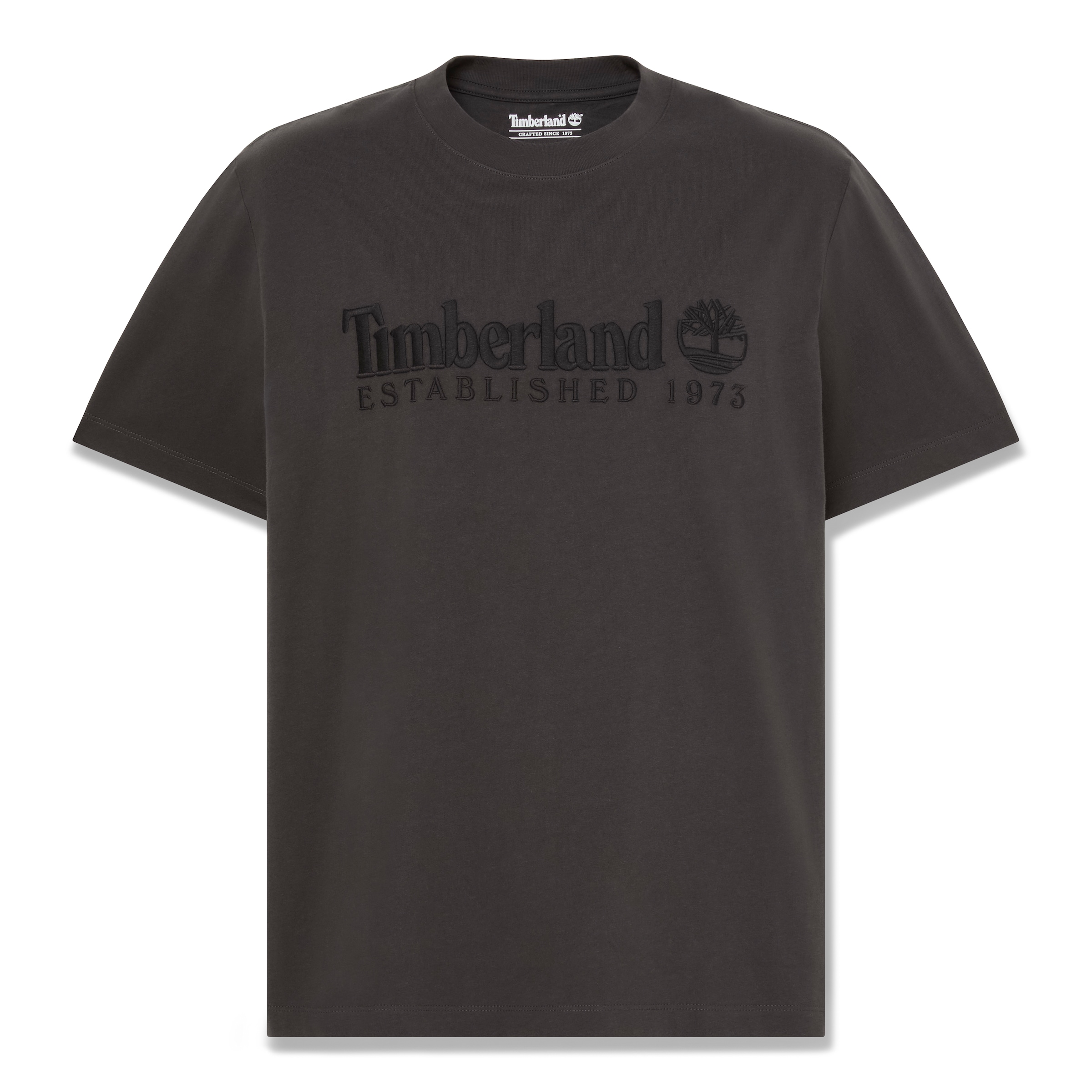 Timberland T-Shirt »ESTABLISHED 1973 - SS Embroidered Tee« Kurzarm, mit Rundhalsausschnitt, aus Baumwolle, normale Schnittform
