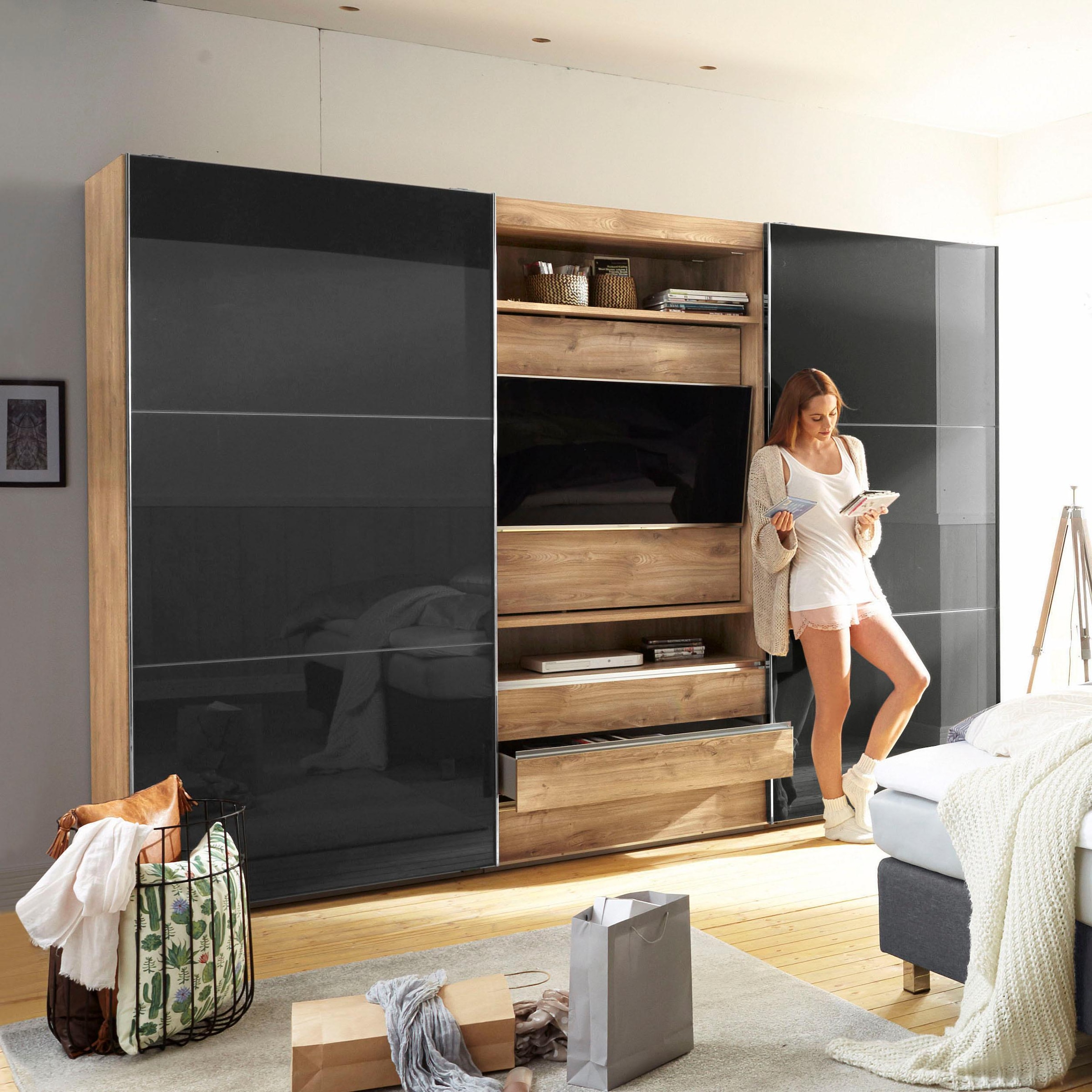 Wimex Armoire à portes coulissantes »Magic by fresh to go« tolles EXTRA: mit drehbarem TV-Element, Fronten aus Glas