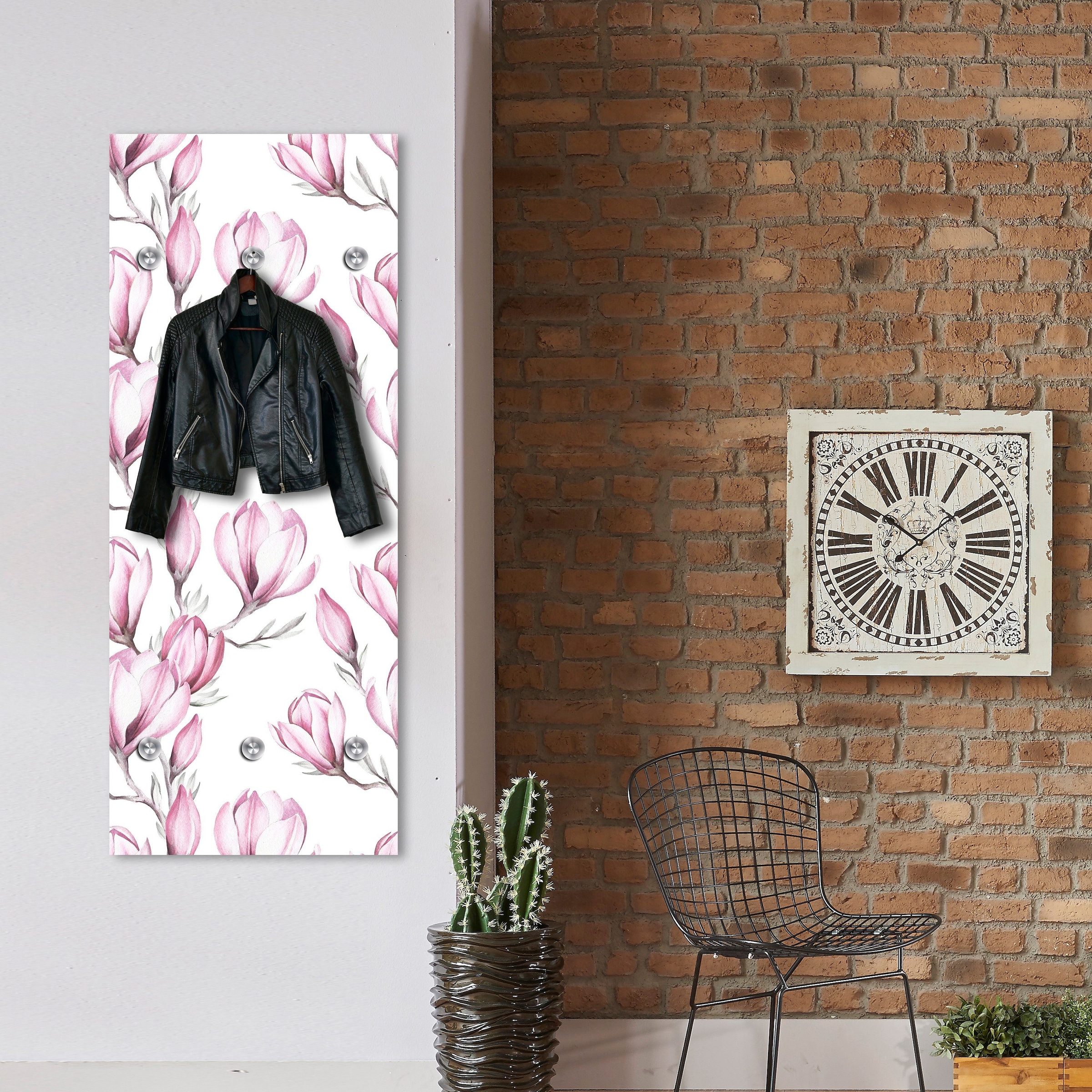 queence Barre de penderie »Krokus« mit 6 Haken, 50 x 120 cm