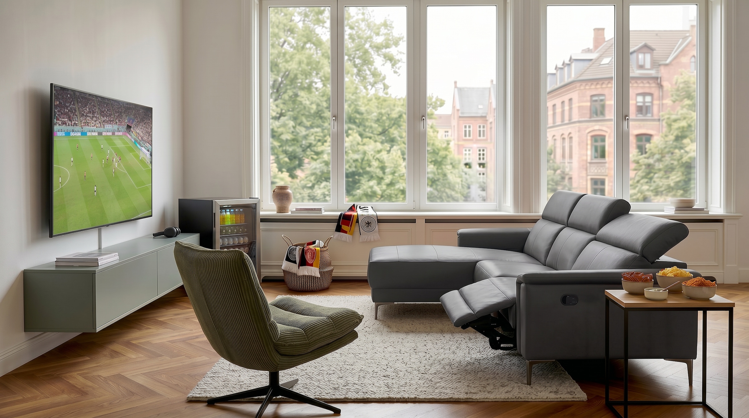GOODproduct Ecksofa »LUND, L-Form, 261cm, man. o. elektr. Relaxfunktion (mit USB-A)« und Kopfteilverstellung
