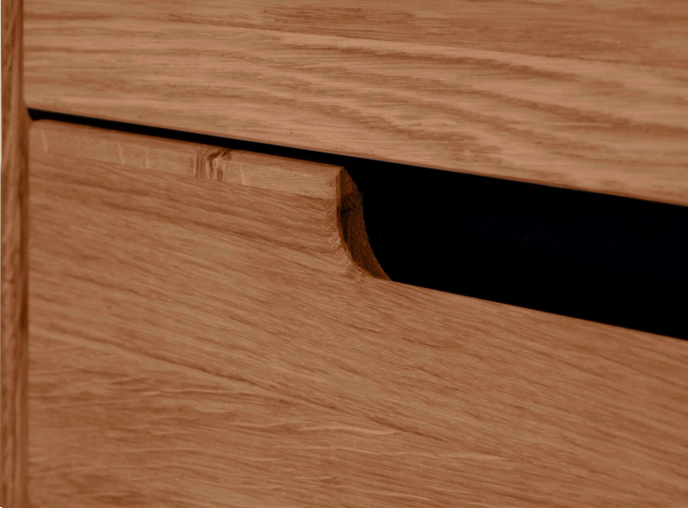 Home affaire Table basse Schuldaen mit Soft-Close-System, Schwarze Metallelemente