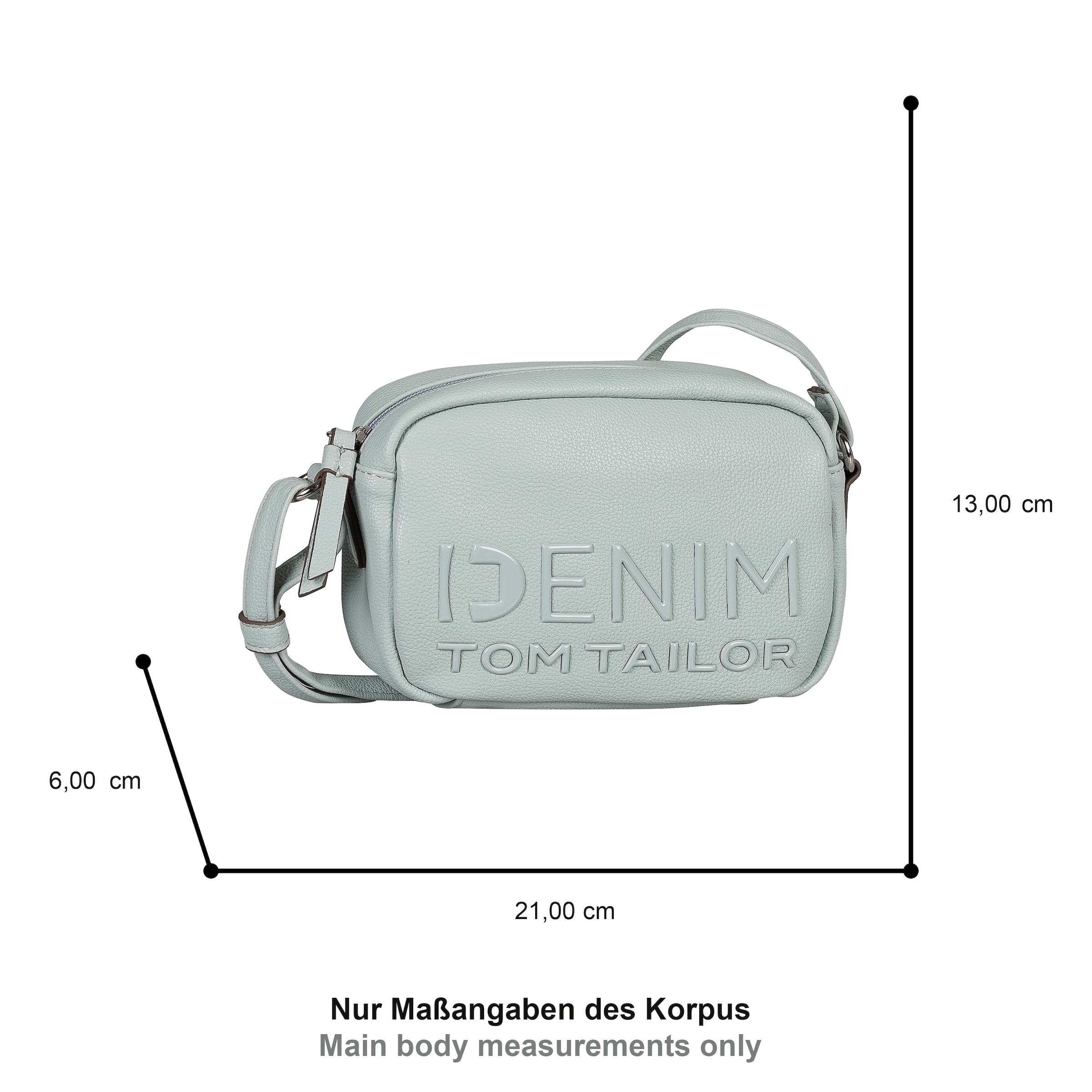 TOM TAILOR Denim Sac à main »Aveline« Sac bandoulière femme, sac épaule avec logo 3D brillant