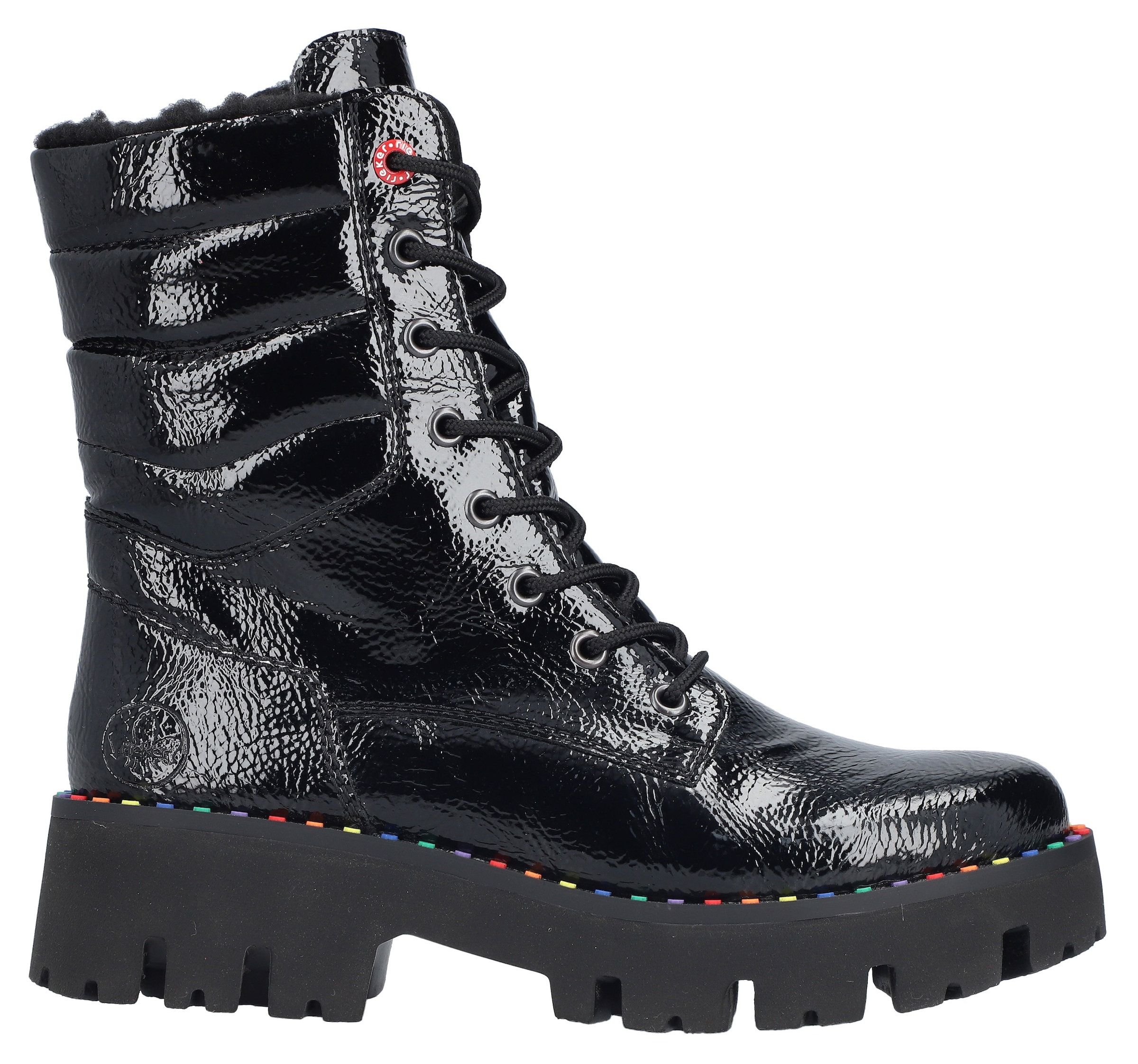 Rieker Bottes d'hiver  bottes à plateforme, bottes d'hiver, bottines vernies avec fermeture éclair intérieure