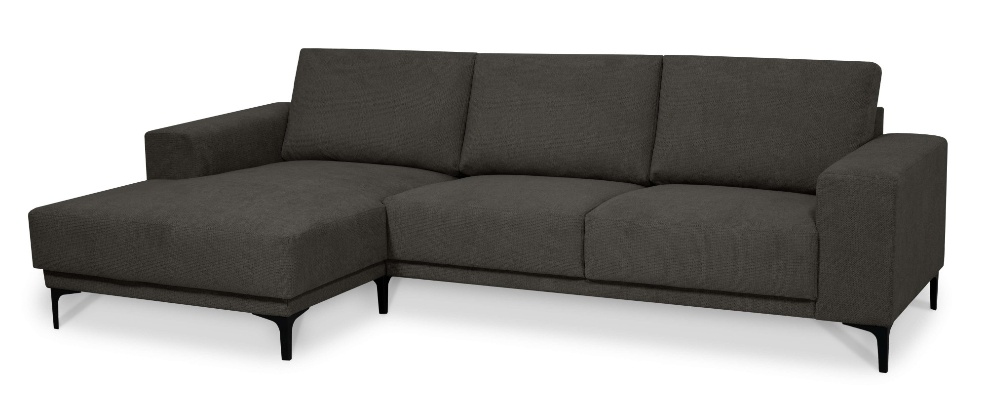 GOODproduct Canapé d'angle »Xander, L-Form« Largeur 280 cm, chenille toucher doux, pieds métalliques noirs