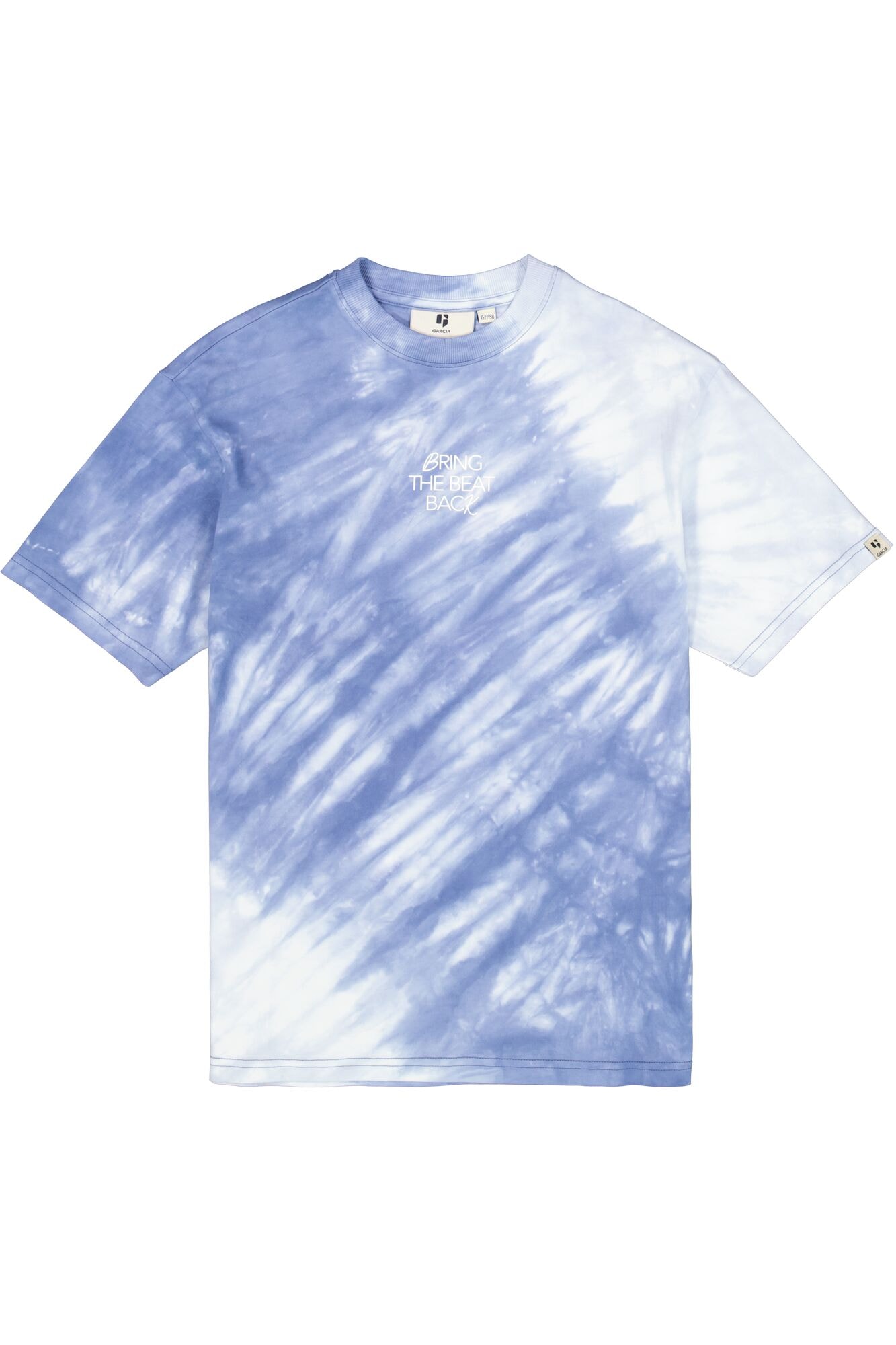 Garcia Shirt à col rond aspect batik, manches courtes, pour garçons