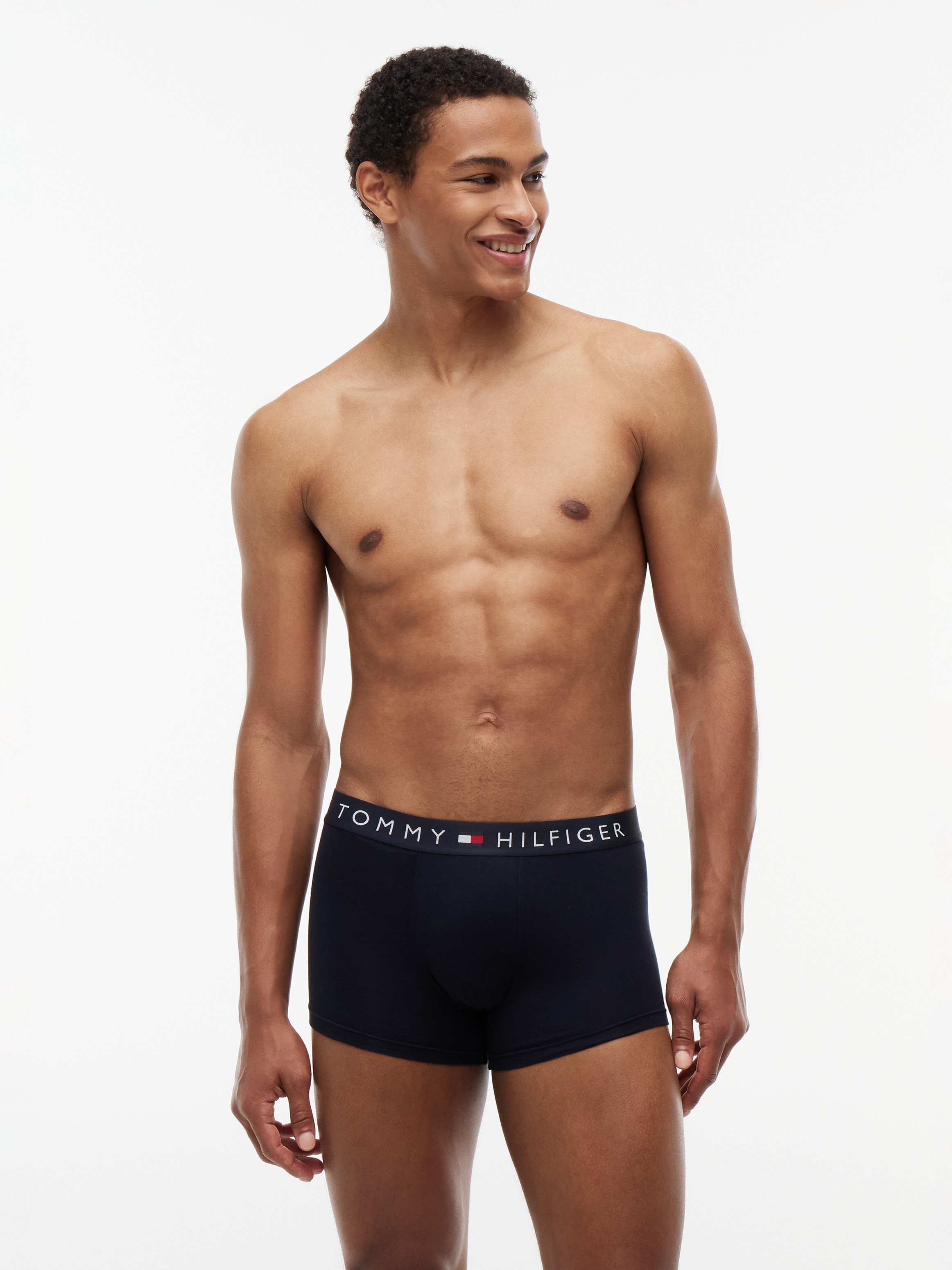 Tommy Hilfiger Underwear Tronc »3P TRUNK WB« Paquet, lot de 3, 3 cuis avec ceinture logo