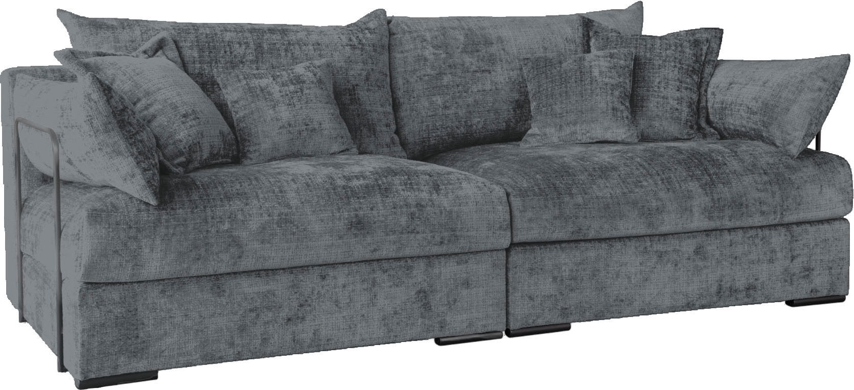 Home affaire Big-Sofa »Casa XXL, B: 247 cm« 4 Zierkissen, Mega-Sofa, in Cord oder Chenille-Struktur, Federkern