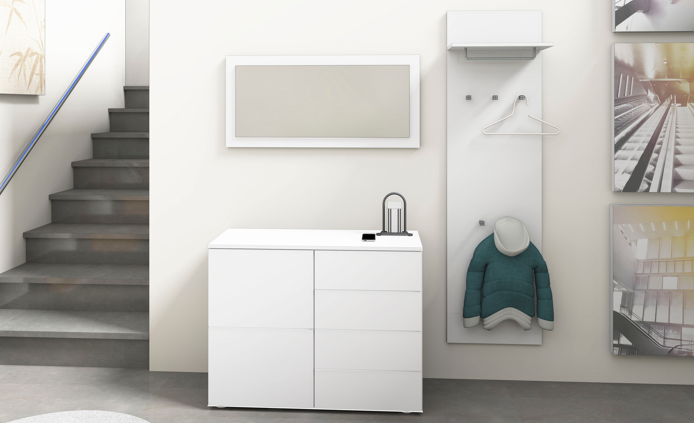 borchardt Möbel Garderoben-Set 3 Stk. tlg.