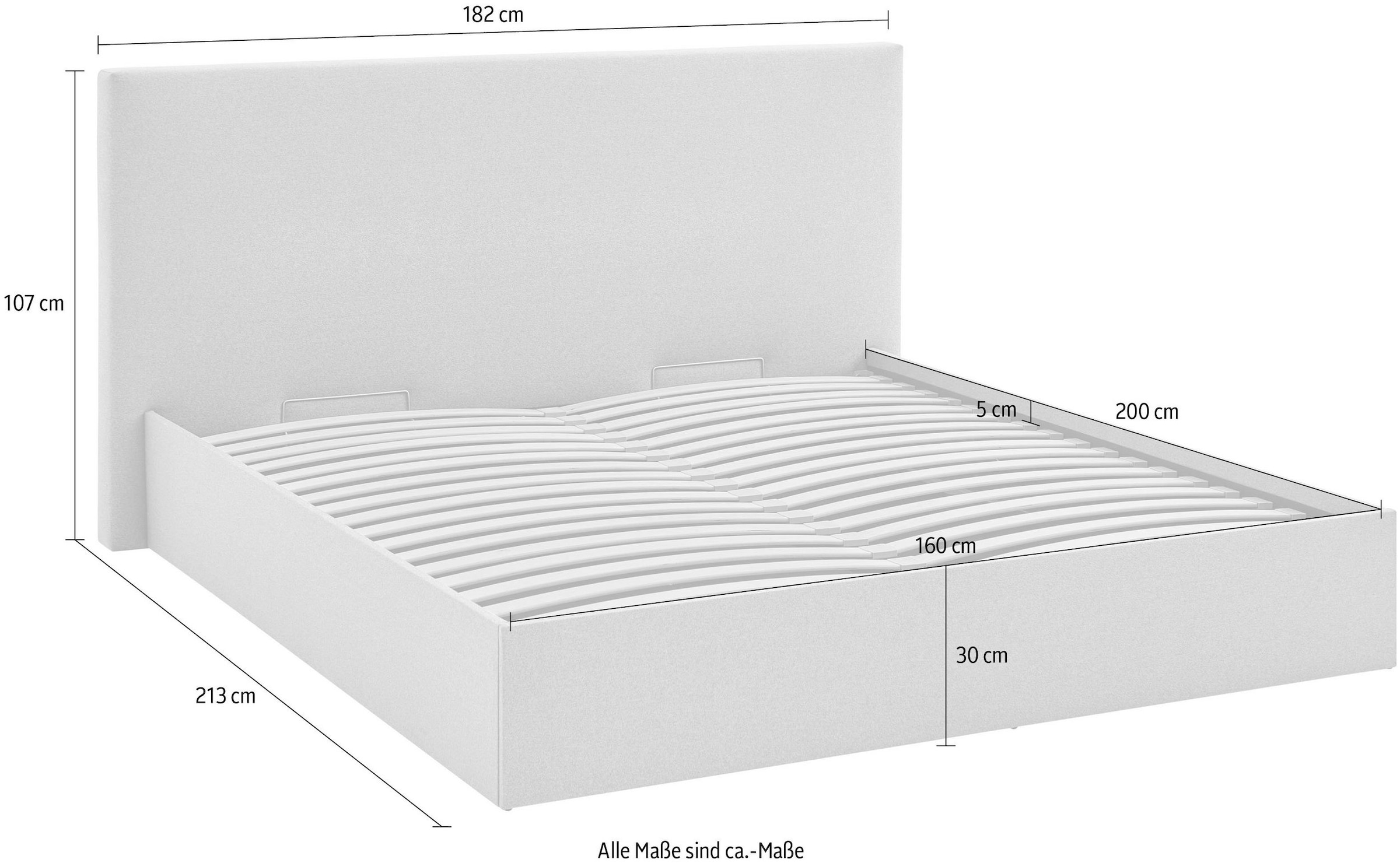 ATLANTIC home collection Bettgestell »Melody« mit Bettkasten und Lattenrost