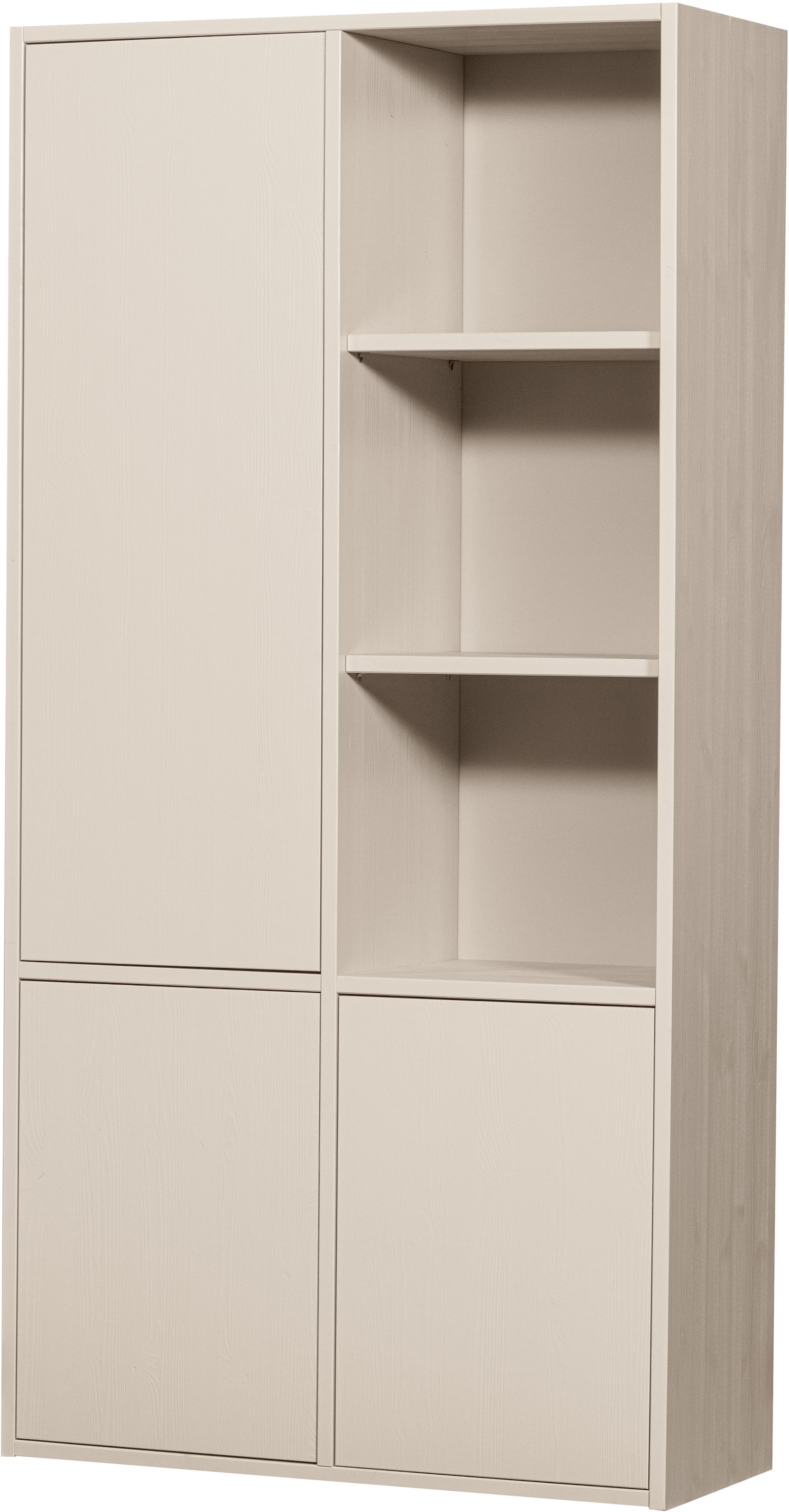 WOOOD Mehrzweckschrank »Merel FSC® Massivkiefer und Druckmechanismus B 100 x T 39,5 x H 200 cm« Tragkraft 10 kg pro Einlegeboden, einfach zu montierbar, Pfleigleicht