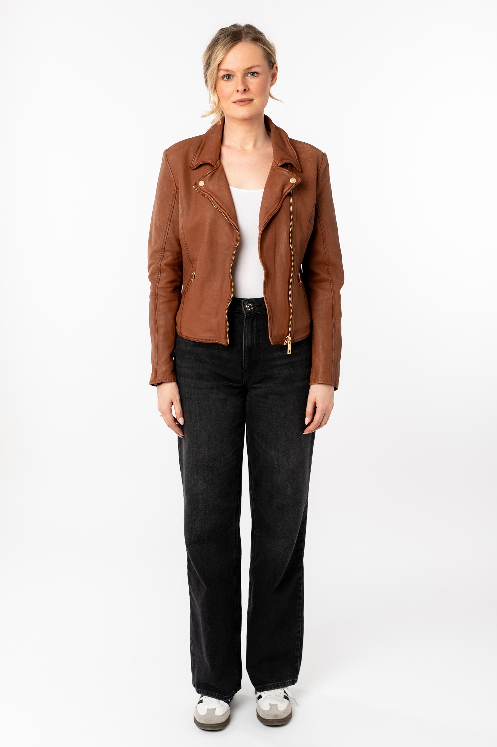 Mauritius Lederjacke »MWInessa« mit Reverskragen