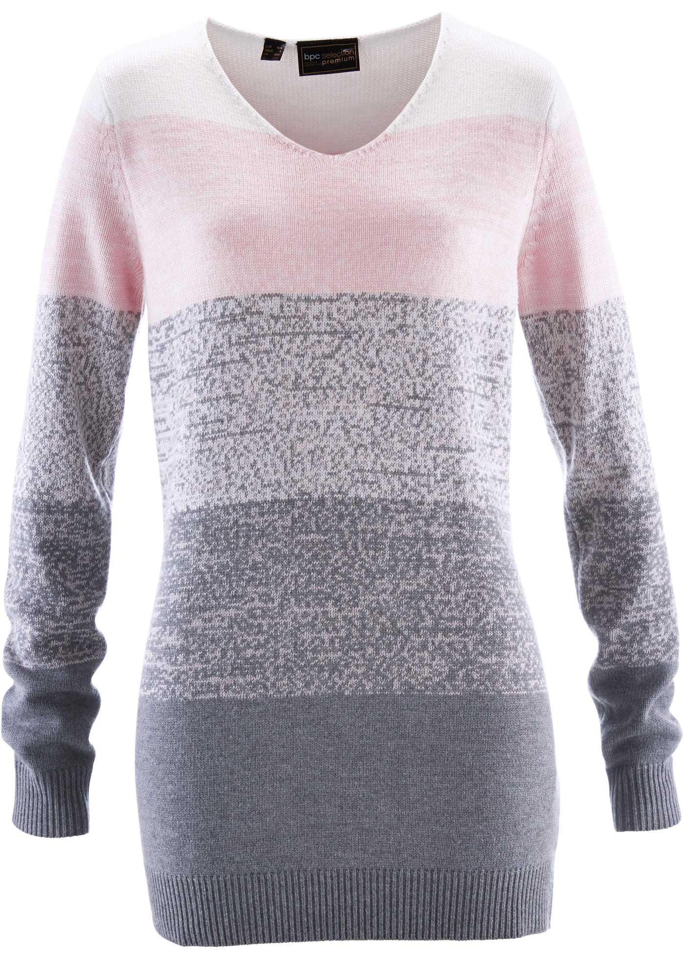 bonprix Pull long »Long-Pullover mit Cashmere-Anteil« aus Viskose, Polyamid, Polyester und Kaschmir, lockere Passform