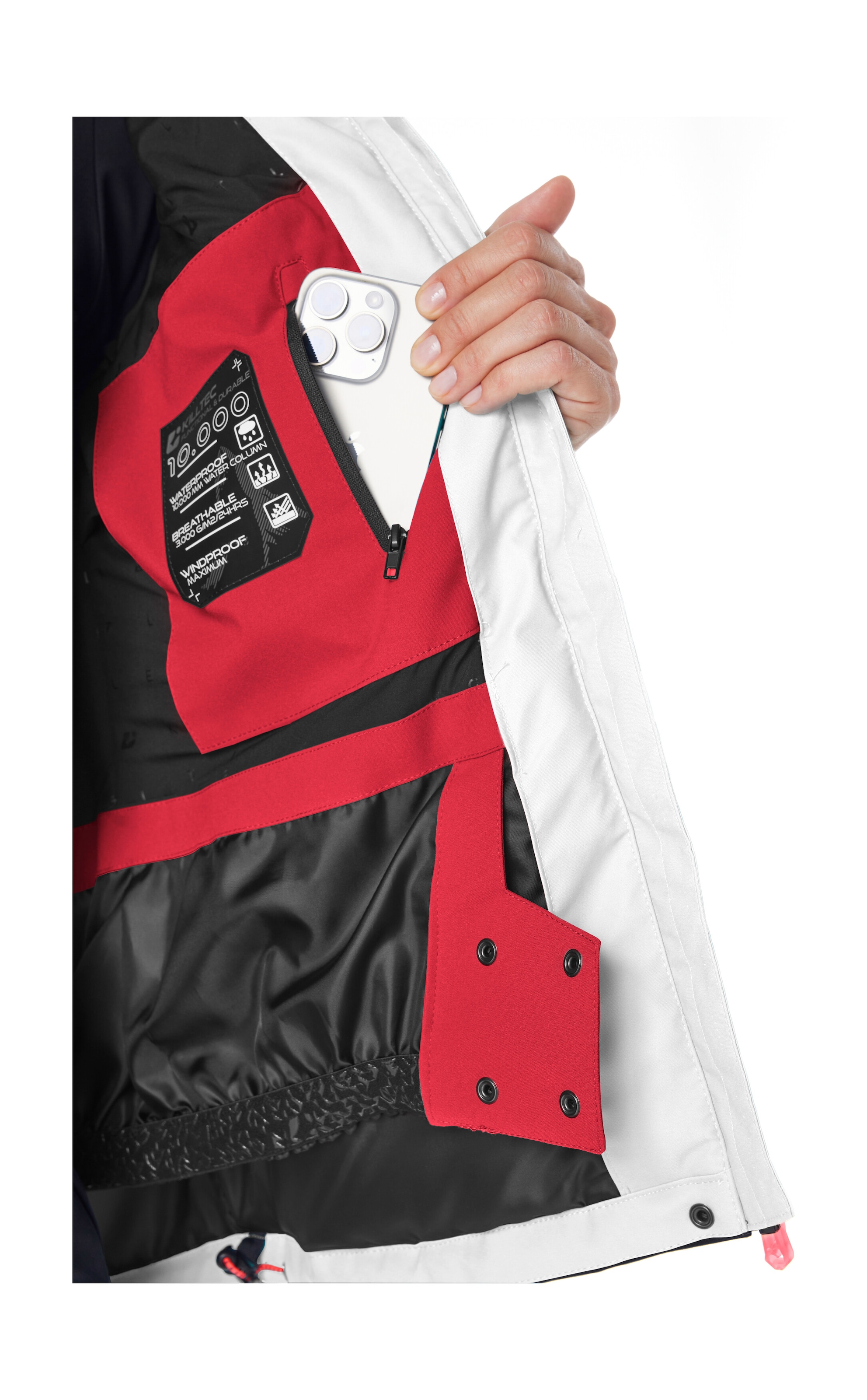 Killtec Veste de ski »KSW 67 WMN SKI JCKT« Damen Skijacke: wasserdicht, atmungsaktiv, abnehmbare Kapuze