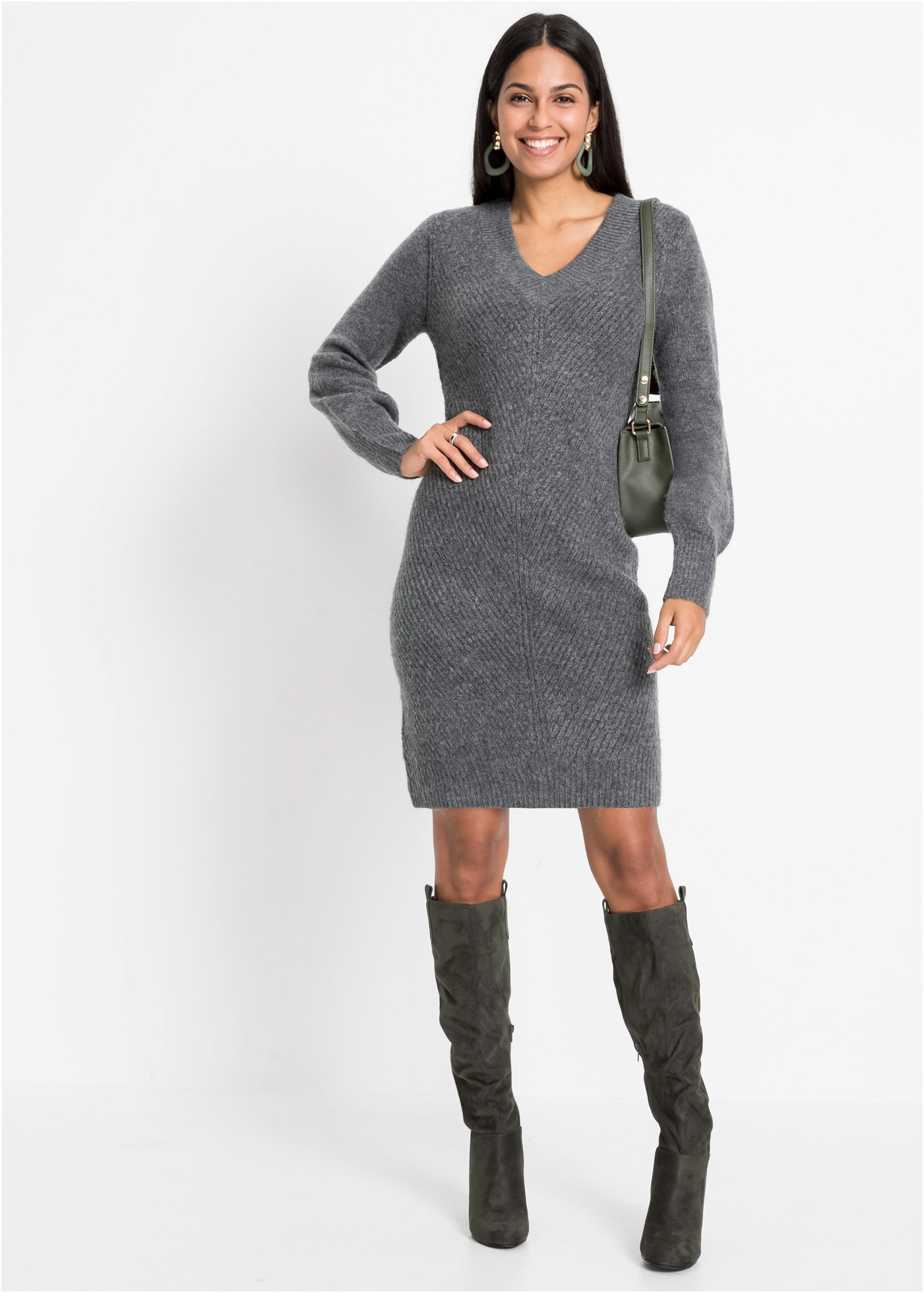 bonprix Strickkleid »Strickkleid« für besondere Anlässe, elastisches Material, Loose Fit