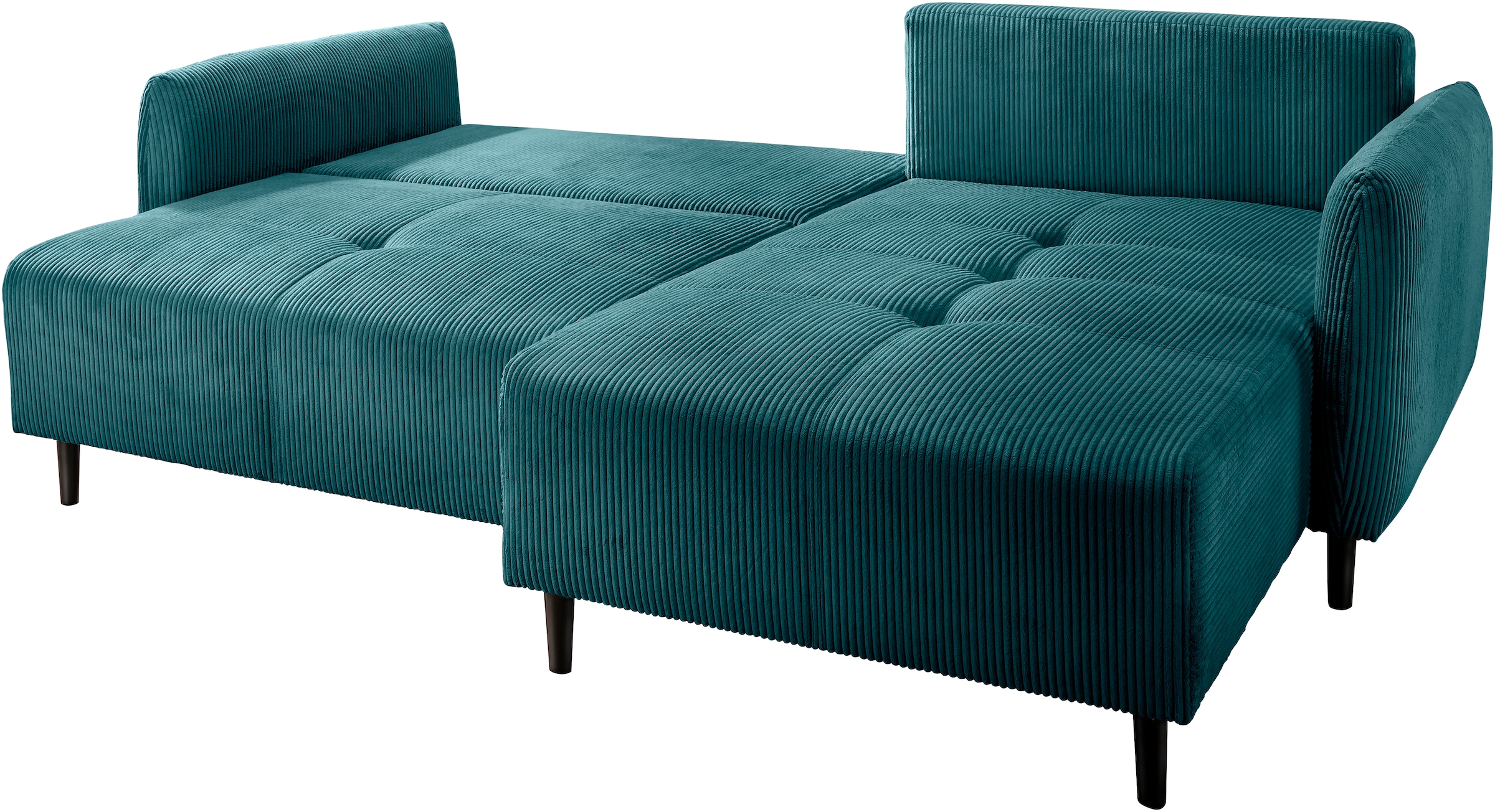 Home affaire Ecksofa »Mara, L-Form, aktueller Cord Bezug und tolle Farben, schmale Armlehnen« whlw. mit Bettfunktion,Recamiere links/rechts montierbar, Breite 238cm