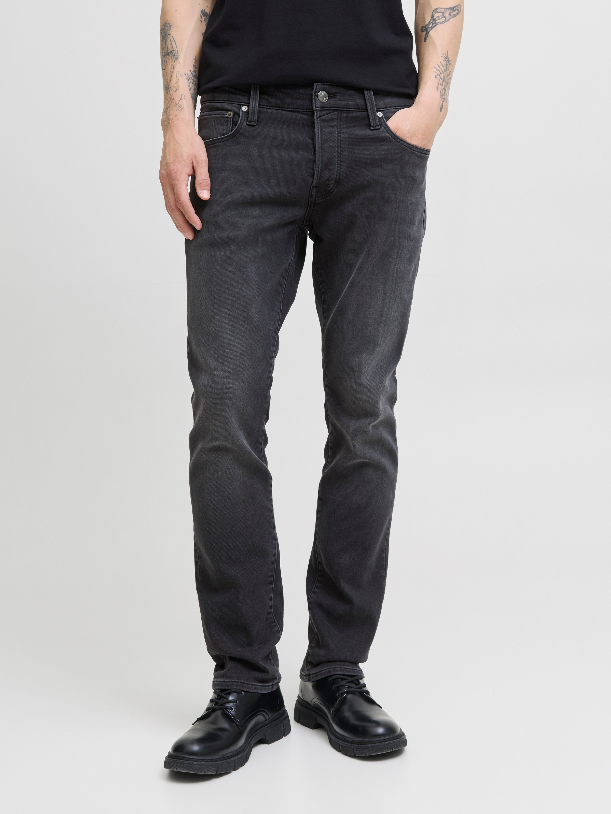 Jack & Jones Jeans taille basse »JJIMIKE mit Stretch, Used-Look und bequemer Passform« mit Abriebeffekten