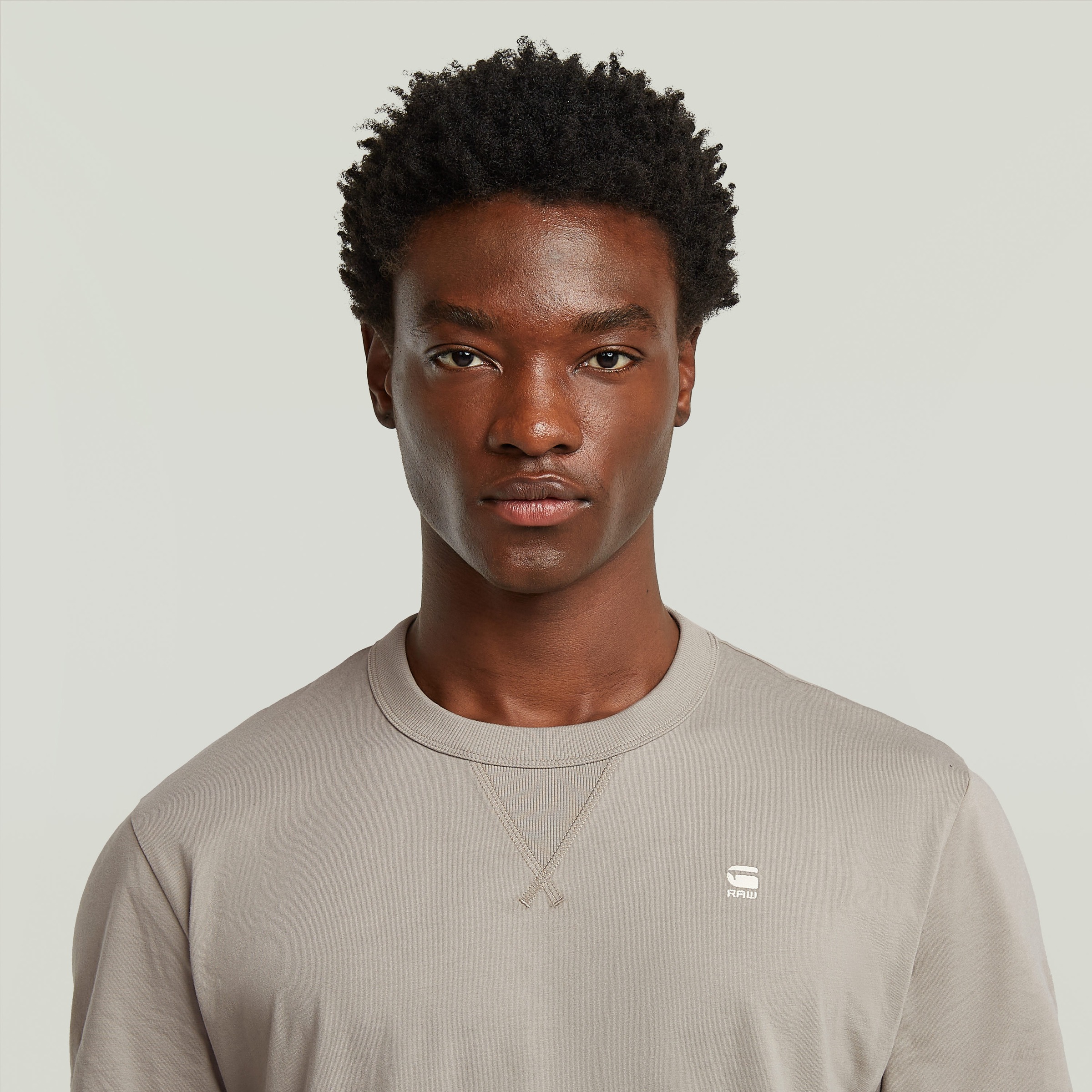 G-STAR T-shirt »Nifous« Rundhals, mit Rippeinsatz