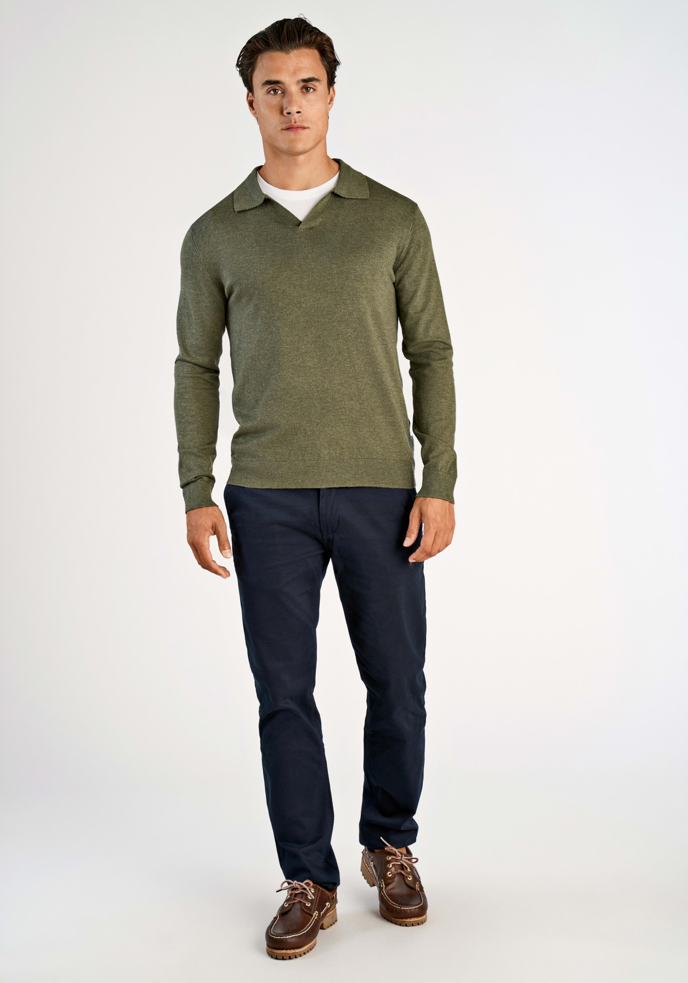 LINDBERGH Pull en tricot mit Polokragen und mit Viskose