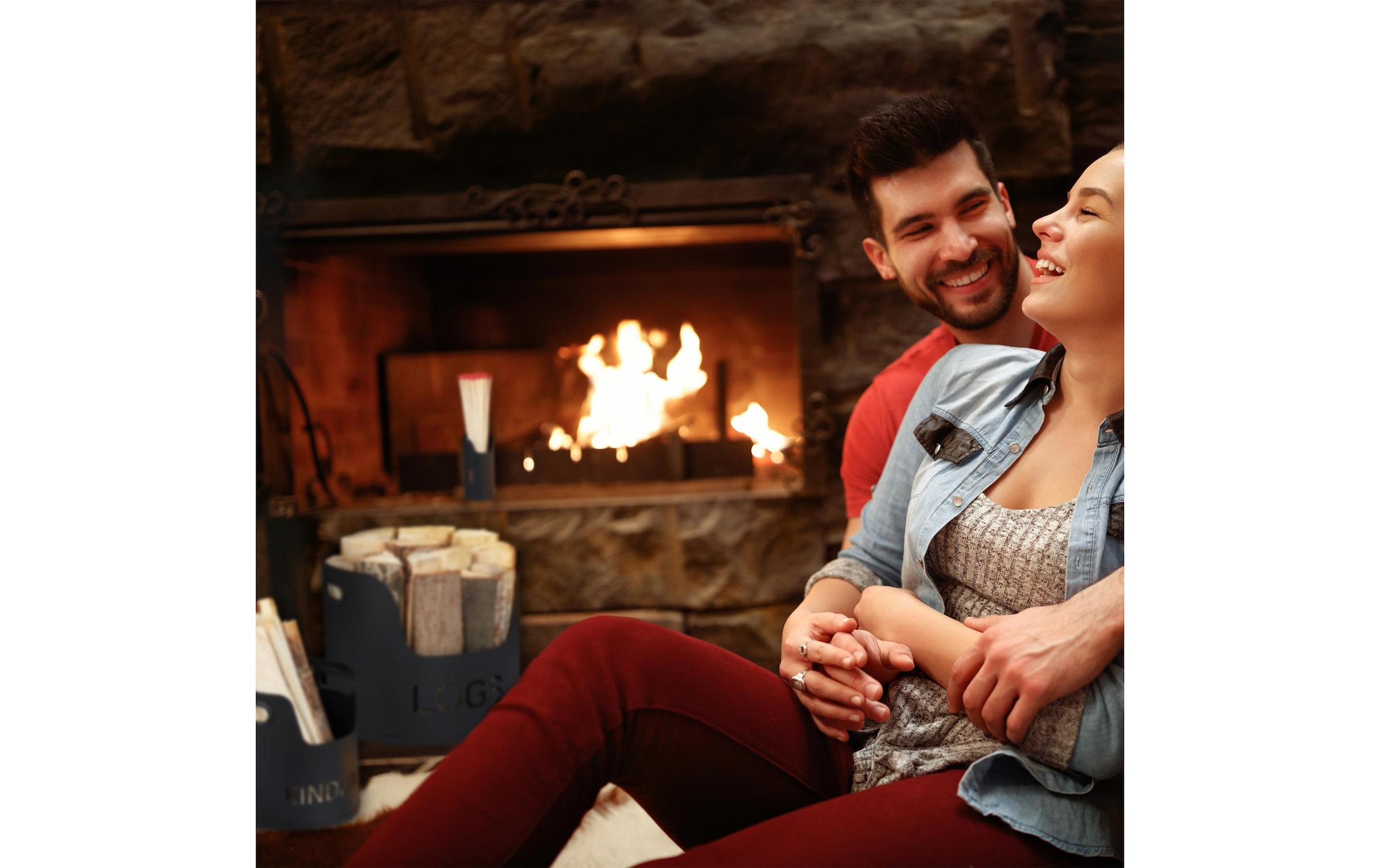 relaxdays Kaminholzregal Set, 3 Stk. tlg.