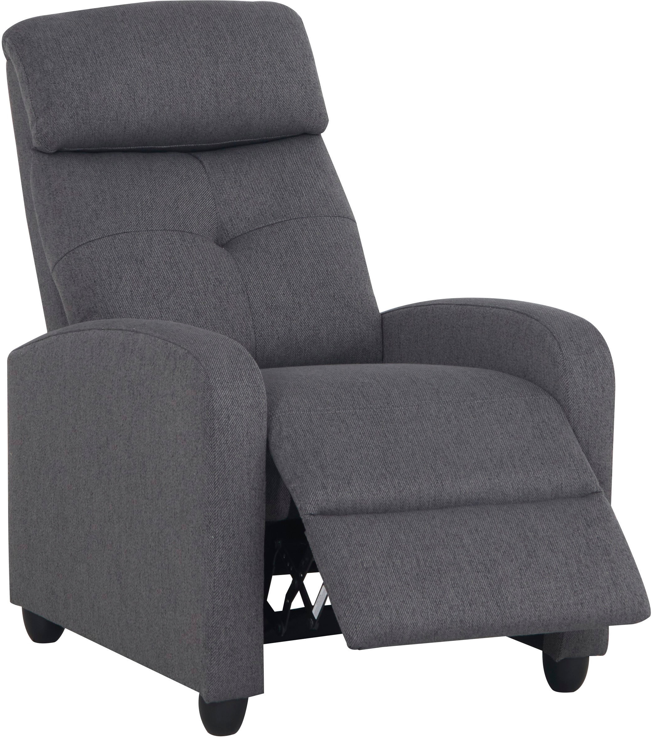 Home affaire Relaxsessel »VESOUL, TV-Sessel, Ruhesessel mit Schlaffunktion, Webstoff« Loungesessel mit manueller Relax- und Liegefunktion (105°-135°)