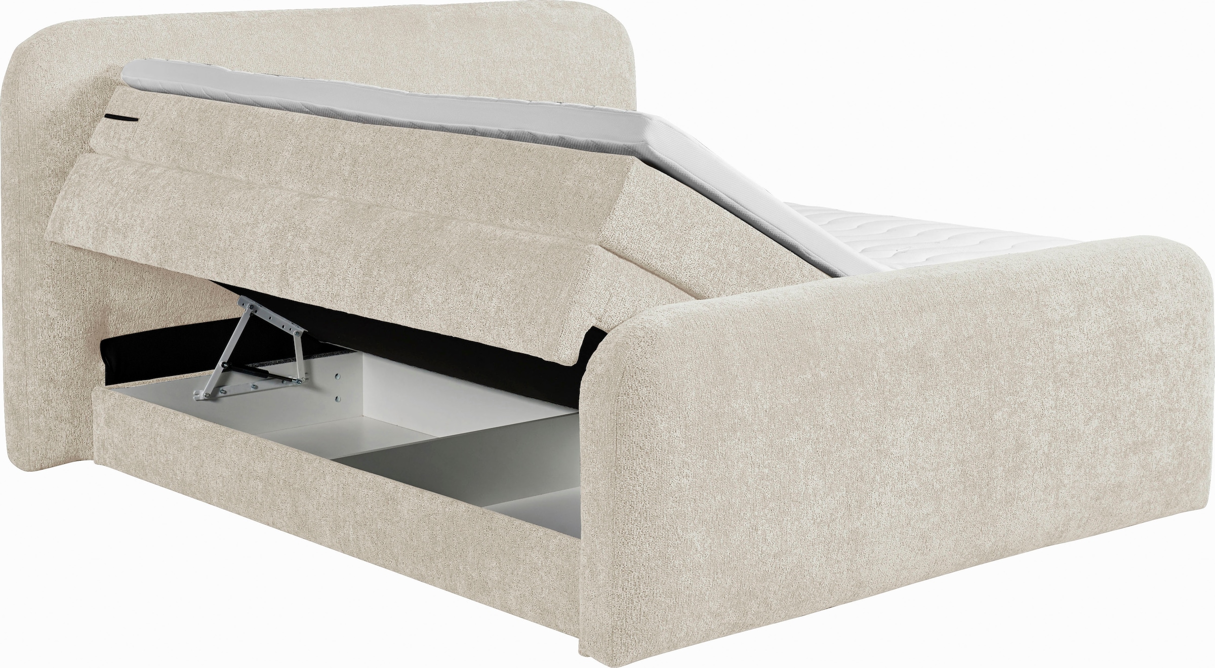 ED EXCITING DESIGN Boxspringbett »AROSA in der Breite 180cm, inkl. Bettkasten und Topper« inkl. Fussteil, in verschiedene Farben erhältlich