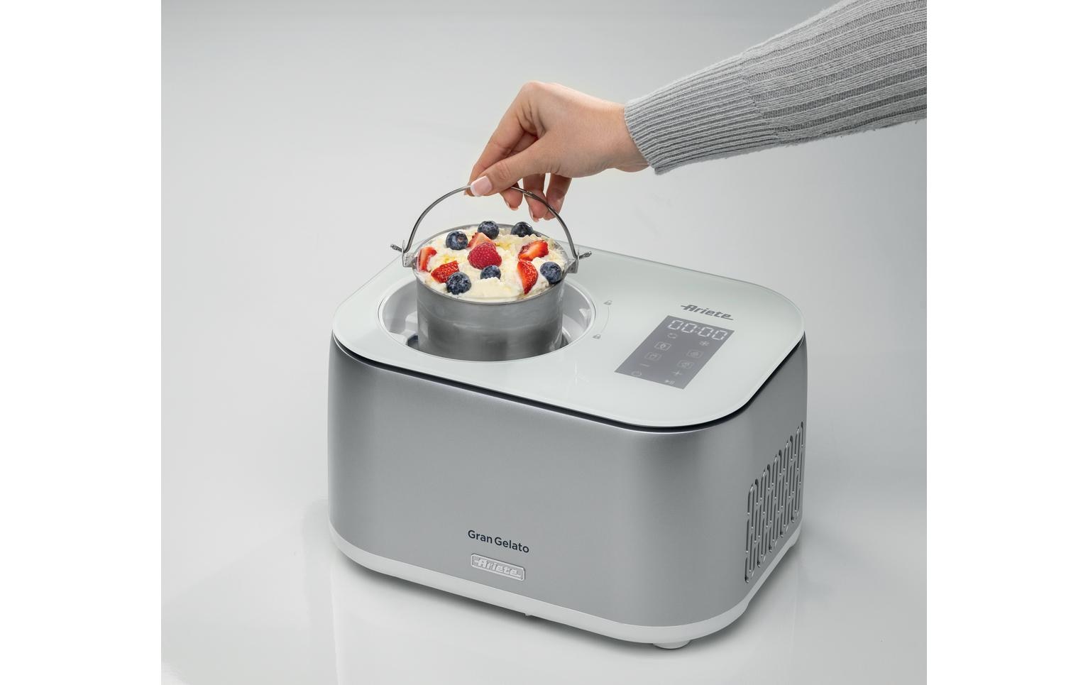 Ariete Machine à glace »Gran Gelato« 1 l 100 W La fonction de refroidissement intégrée garde votre glace fraîche jusqu'à 1 heure.