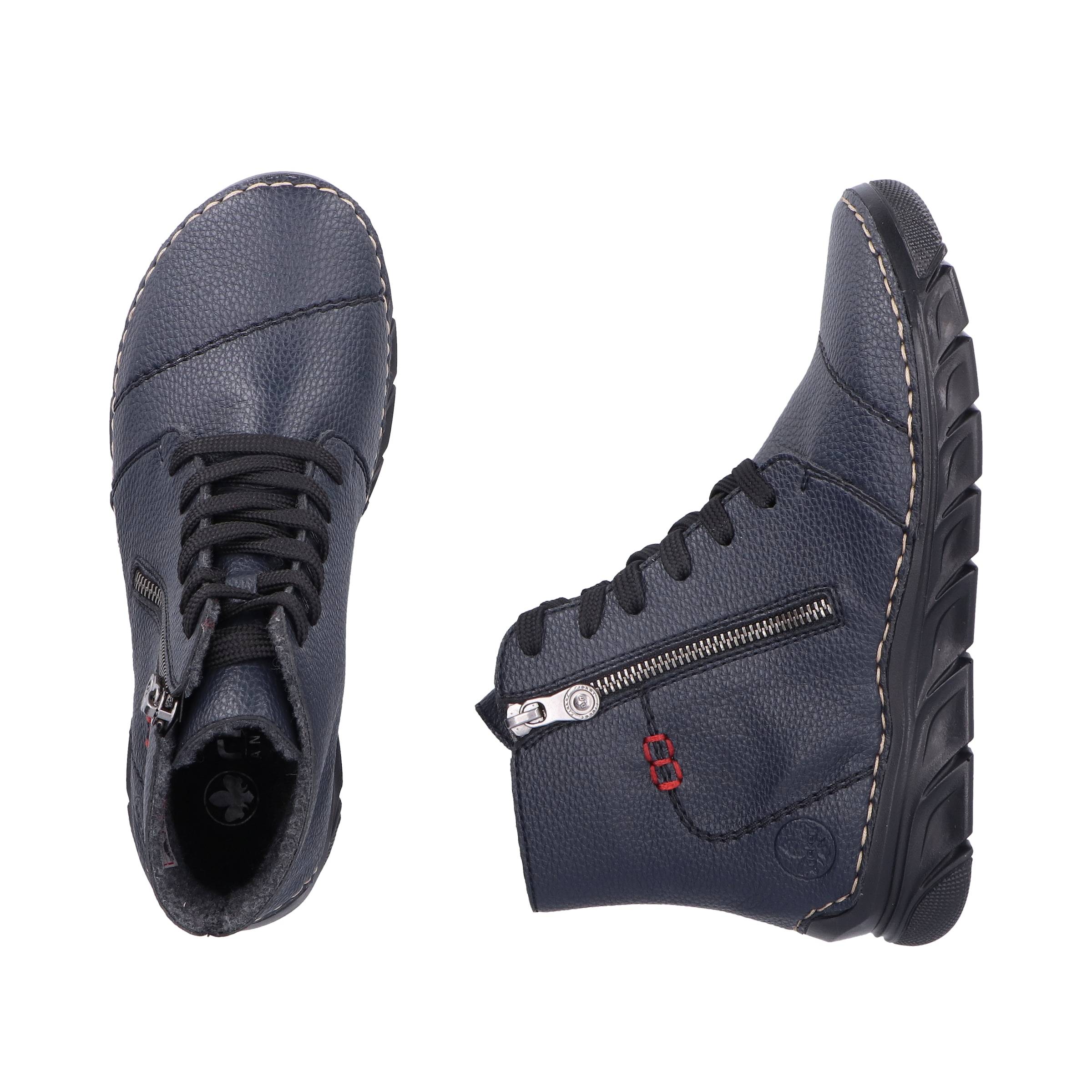 Rieker Schnürboots  Schnürstiefelette, Casual-Boots mit weicher Innensohle